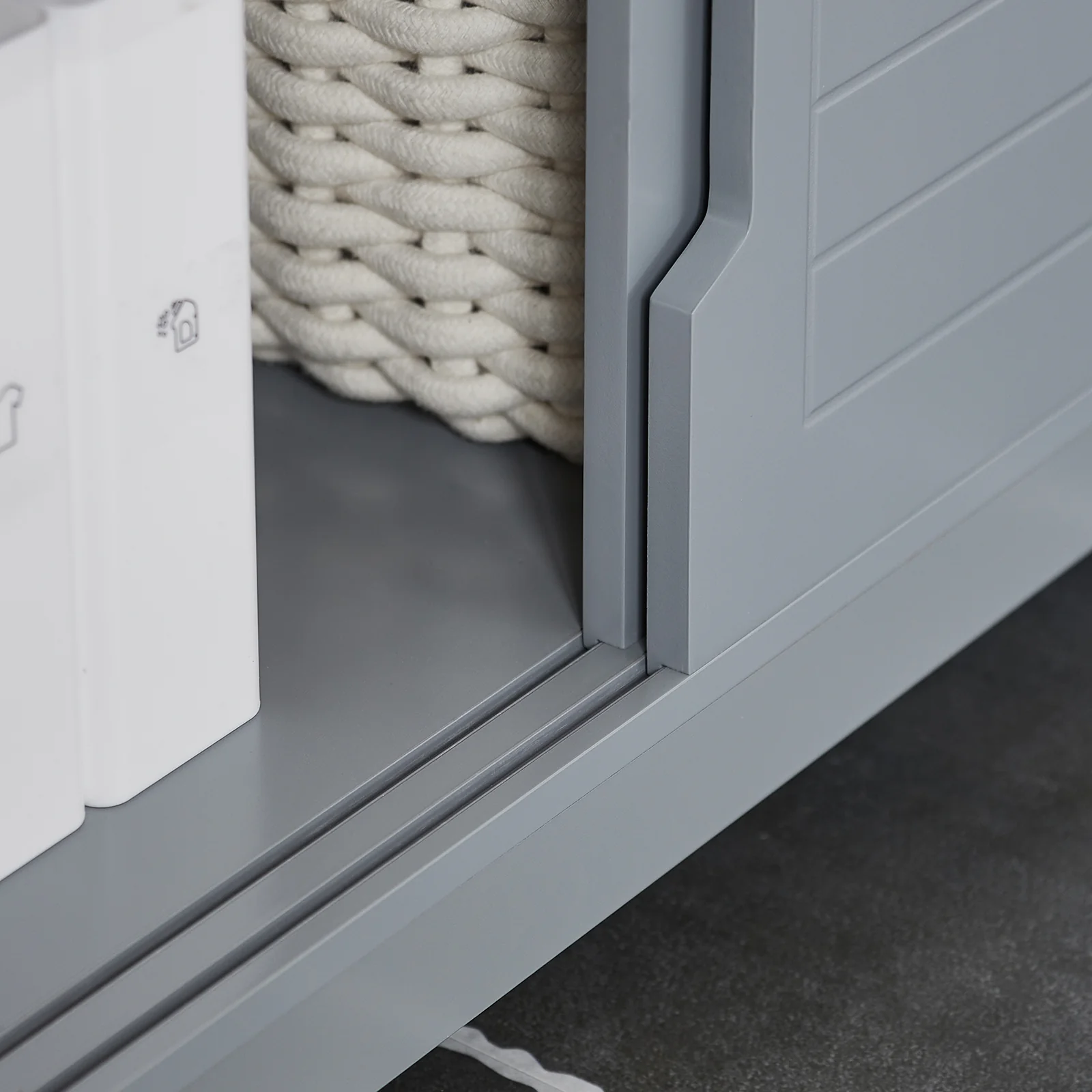 SoBuy FRG128-SG Armario para debajo del Lavabo con 1 Estante y 2 Puertas Gris - Image 9