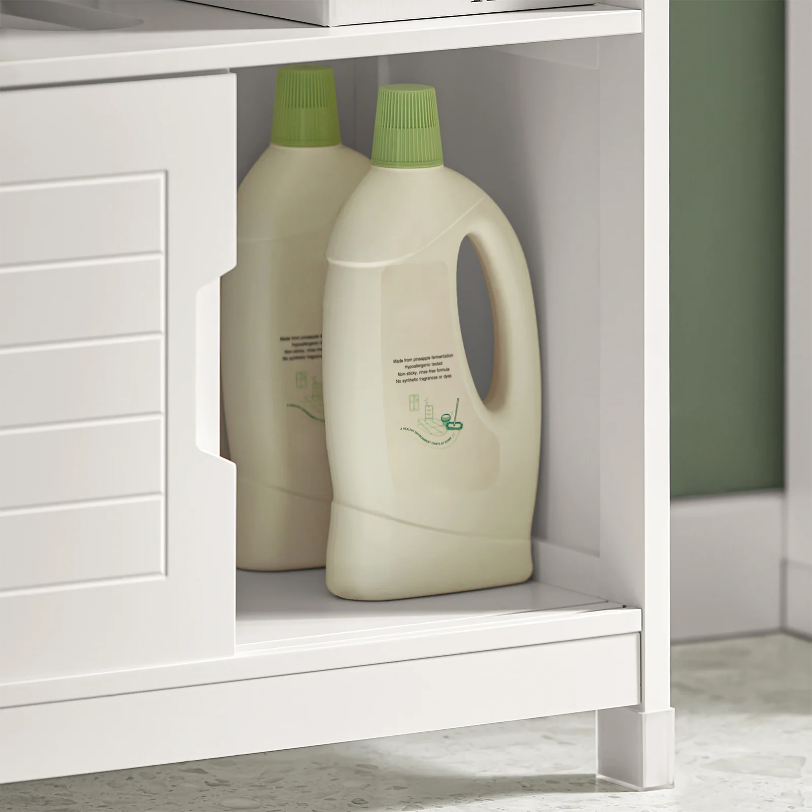 SoBuy FRG128-W Mueble para debajo del Lavabo con 1 Estante y 2 Puertas Blanco - Image 8