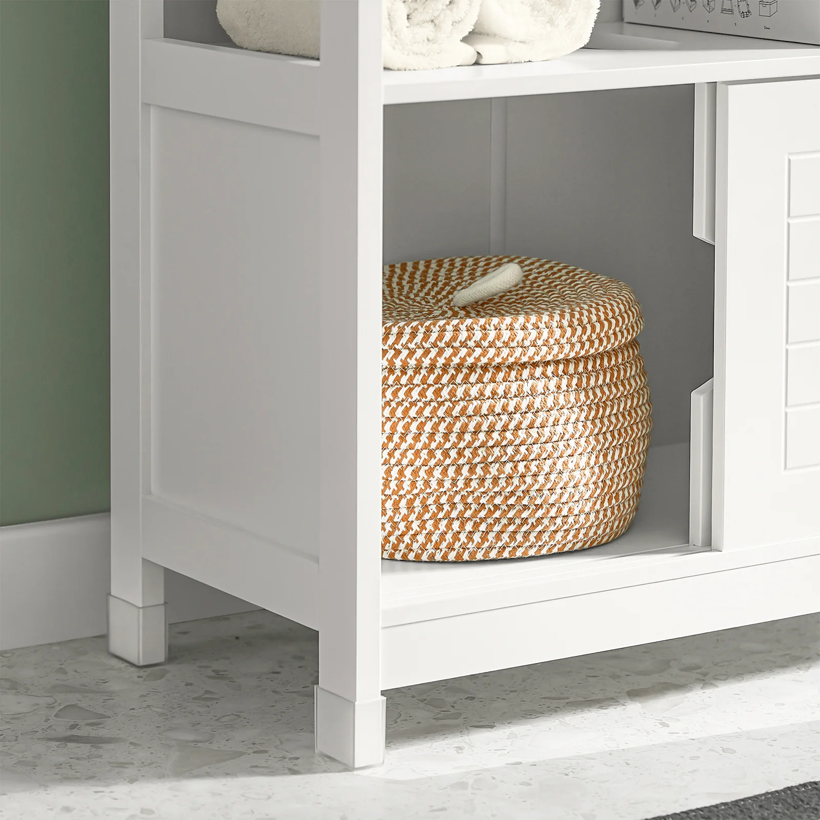 SoBuy FRG128-W Mueble para debajo del Lavabo con 1 Estante y 2 Puertas Blanco - Image 9