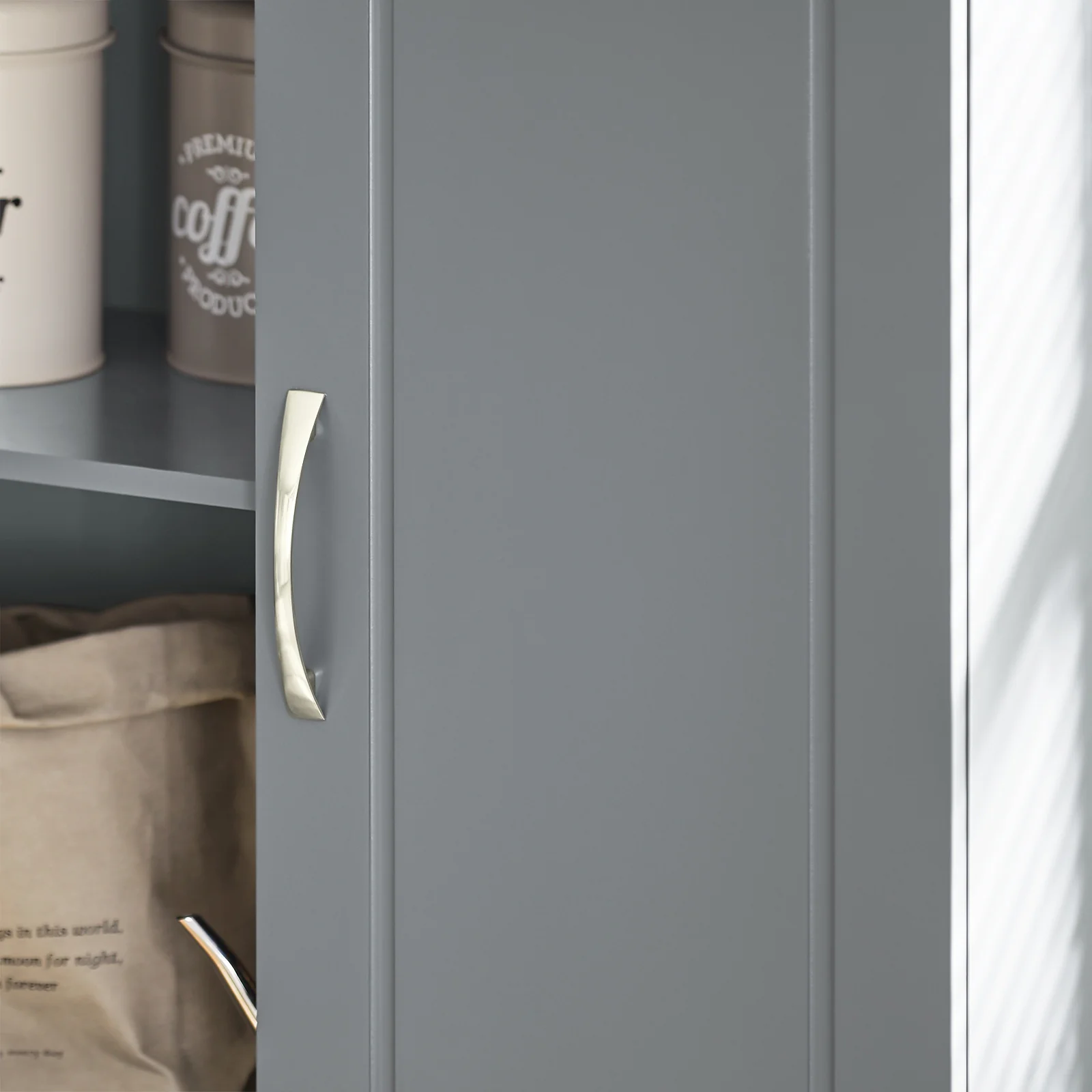 SoBuy FRG231-DG Mueble de Pared Armario suspendido con 2 Puertas Gris - Image 8
