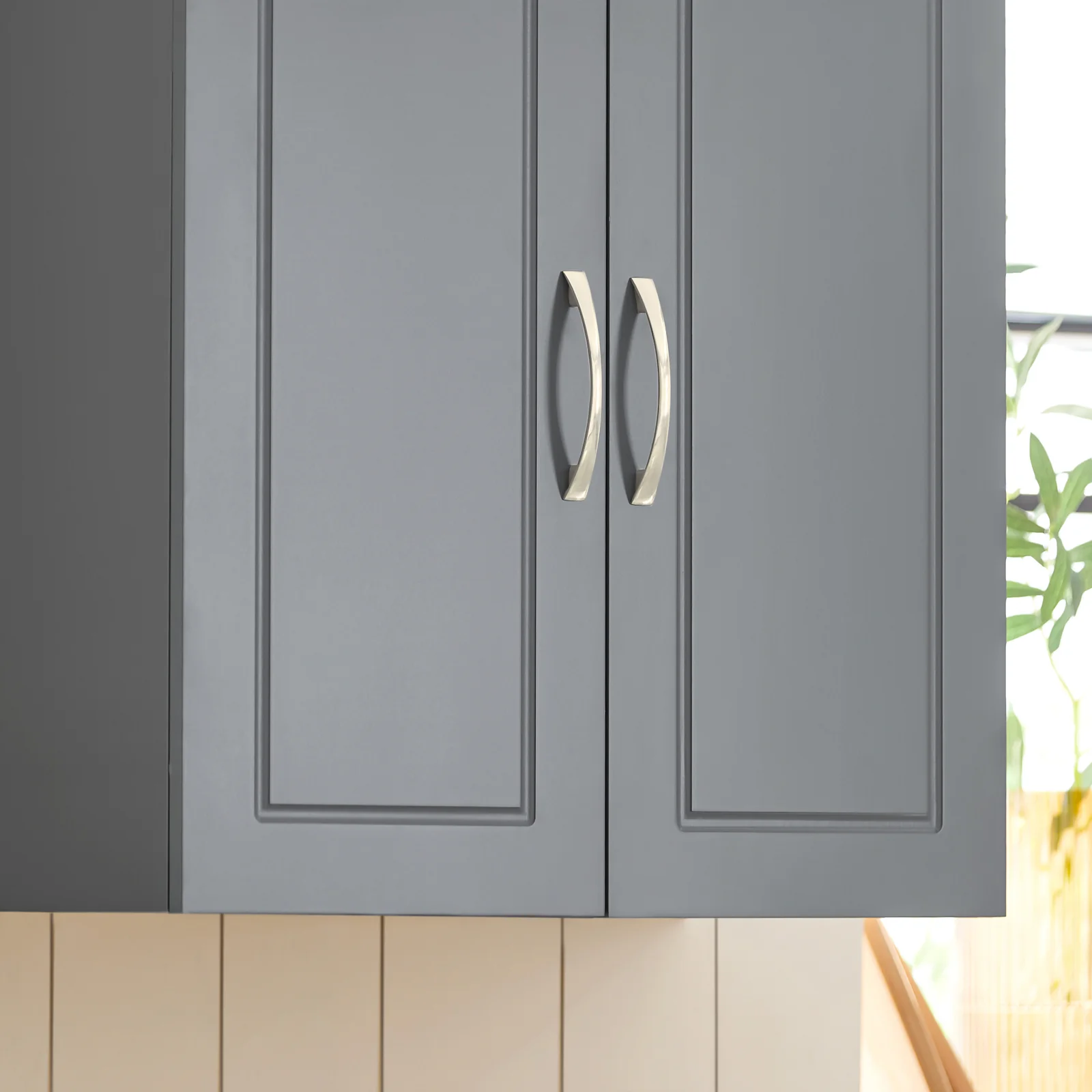 SoBuy FRG231-DG Mueble de Pared Armario suspendido con 2 Puertas Gris - Image 9