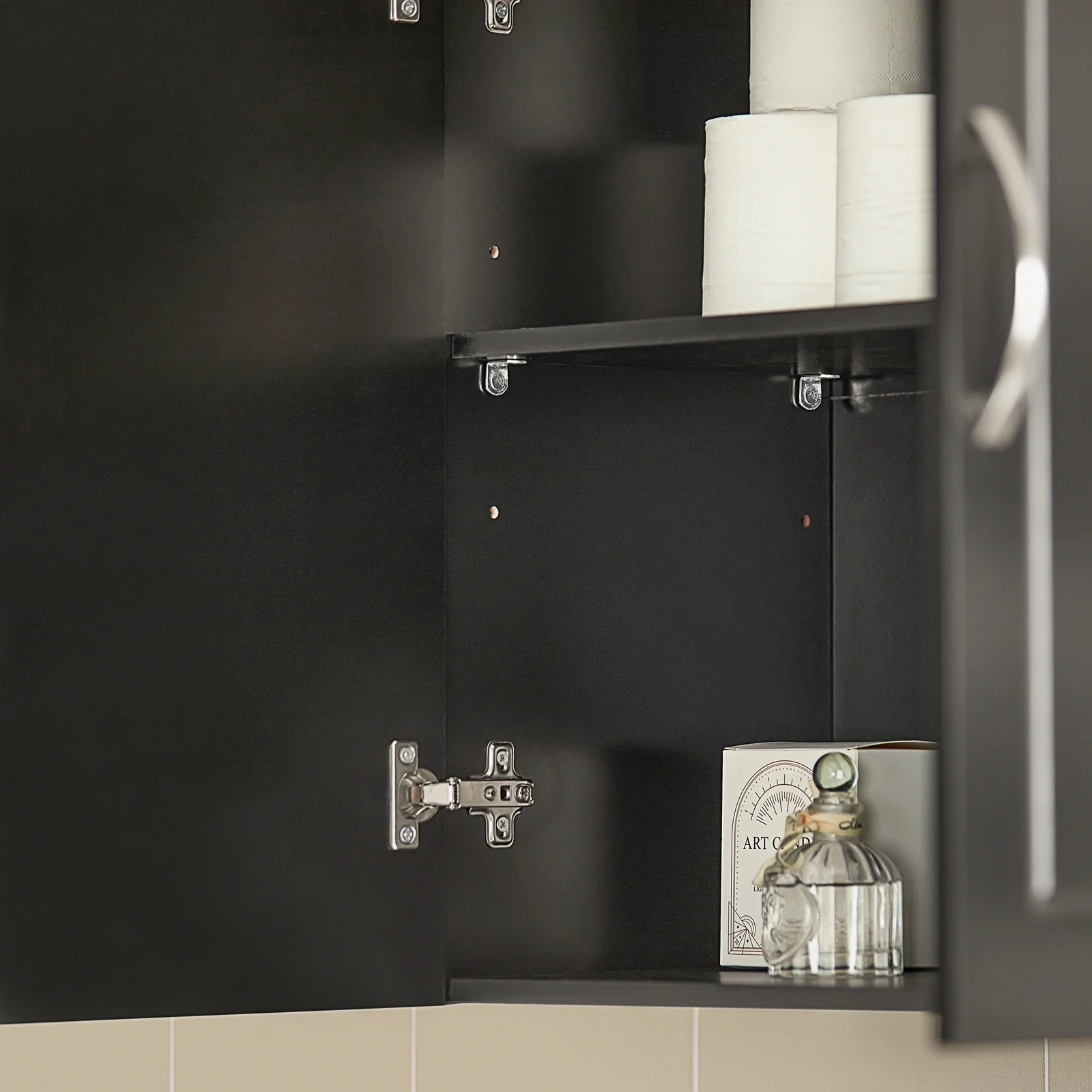 SoBuy FRG231-SCH Mueble de Pared Armario suspendido con 2 Puertas Negro - Image 7