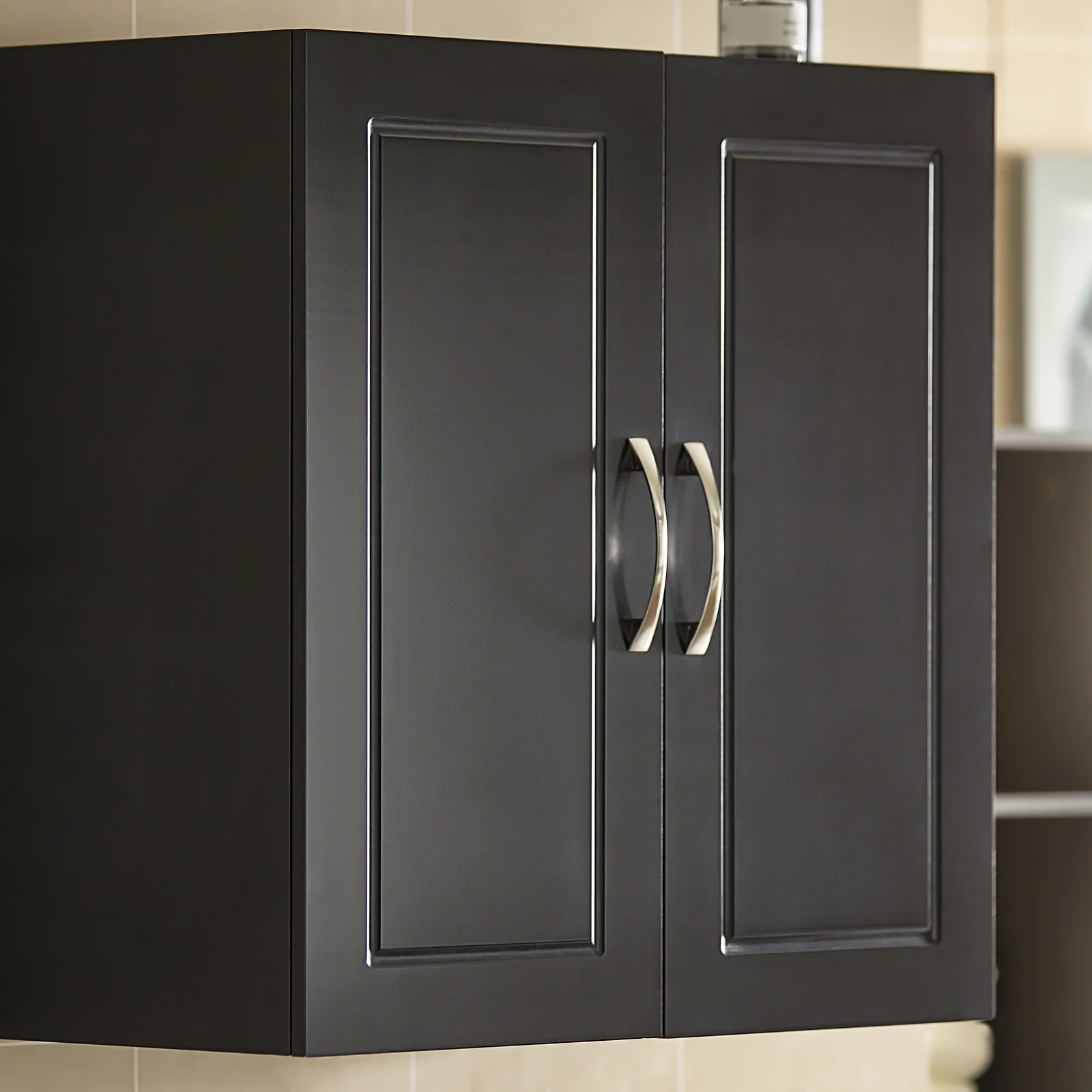 SoBuy FRG231-SCH Mueble de Pared Armario suspendido con 2 Puertas Negro - Image 8