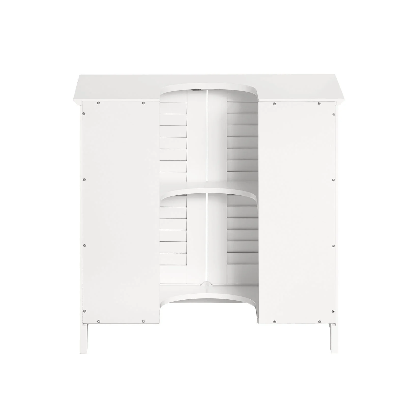 SoBuy FRG237-II-W Armario para Debajo del Lavabo 2 Estante y 2 Puertas Blanco - Image 9
