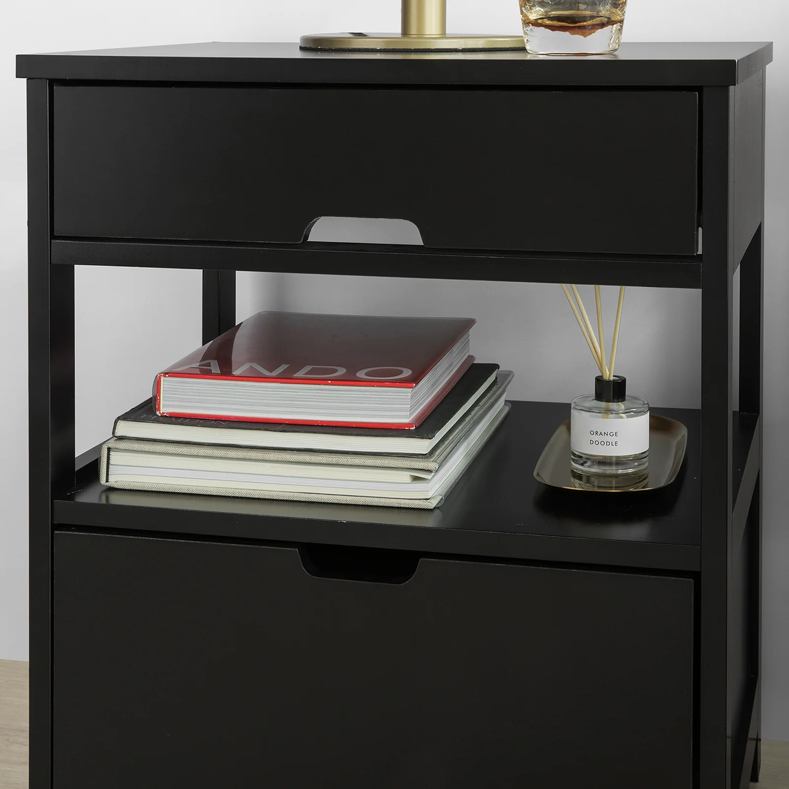 SoBuy FRG258-SCHx2 Mesitas de Noche Dormitorio Mesa Auxiliar con 2 cajones - Image 8