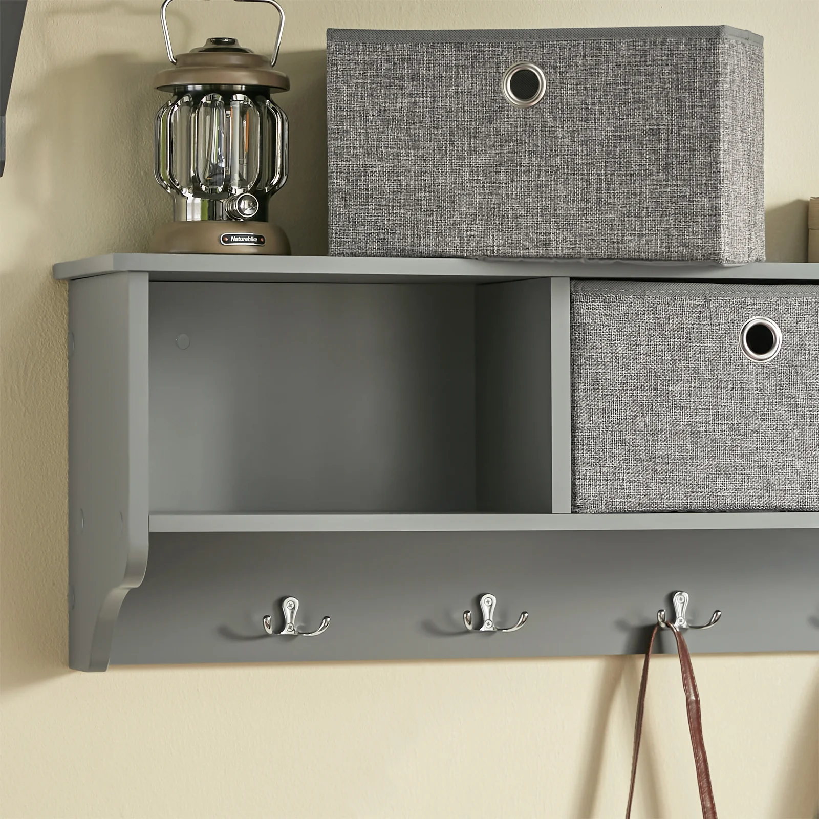 SoBuy FRG282-HG Perchero moderno de pared con 5 Ganchos y 3 cajones - Image 6