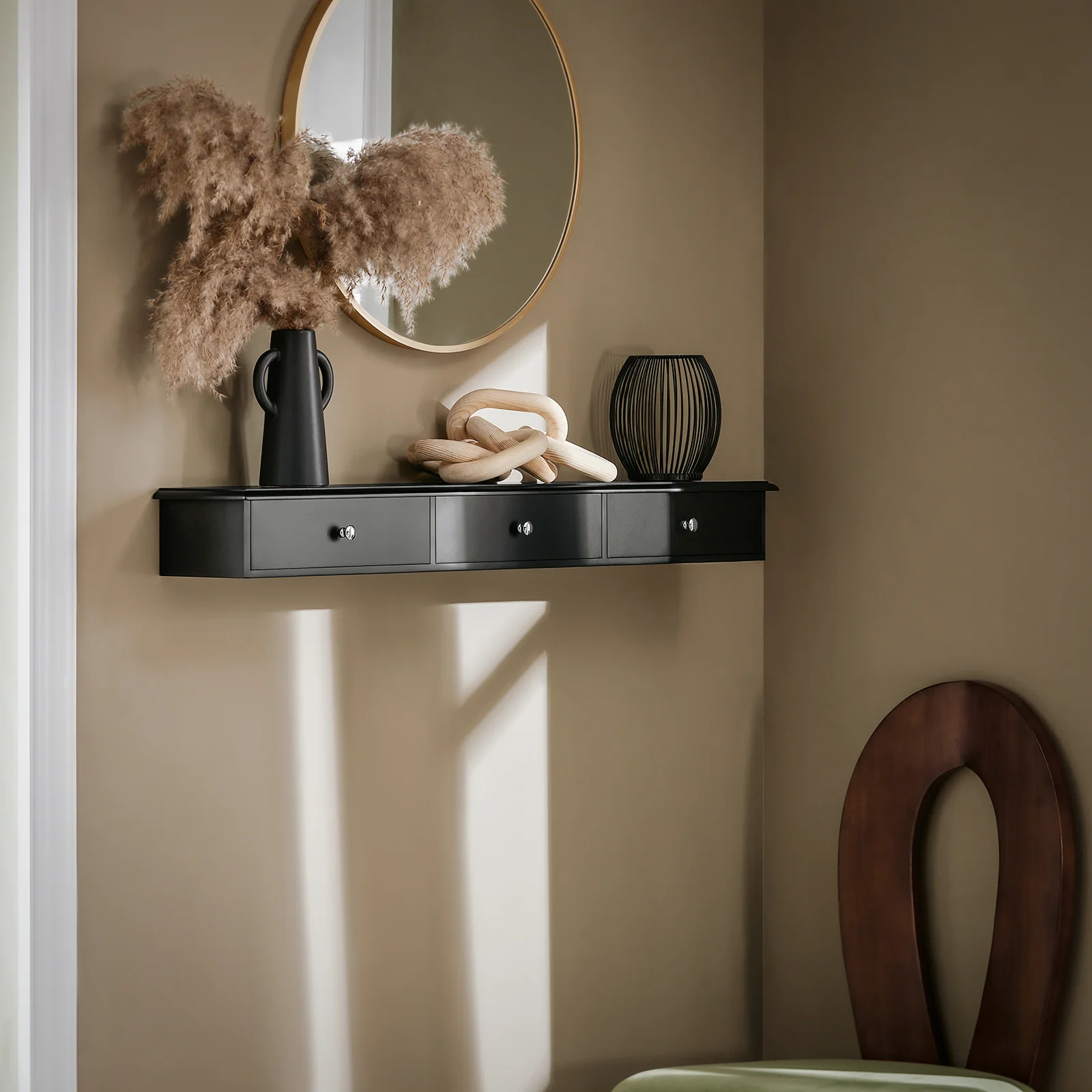 SoBuy FRG43-L-SCH Estante de Pared con 3 Cajones Negro - Image 5