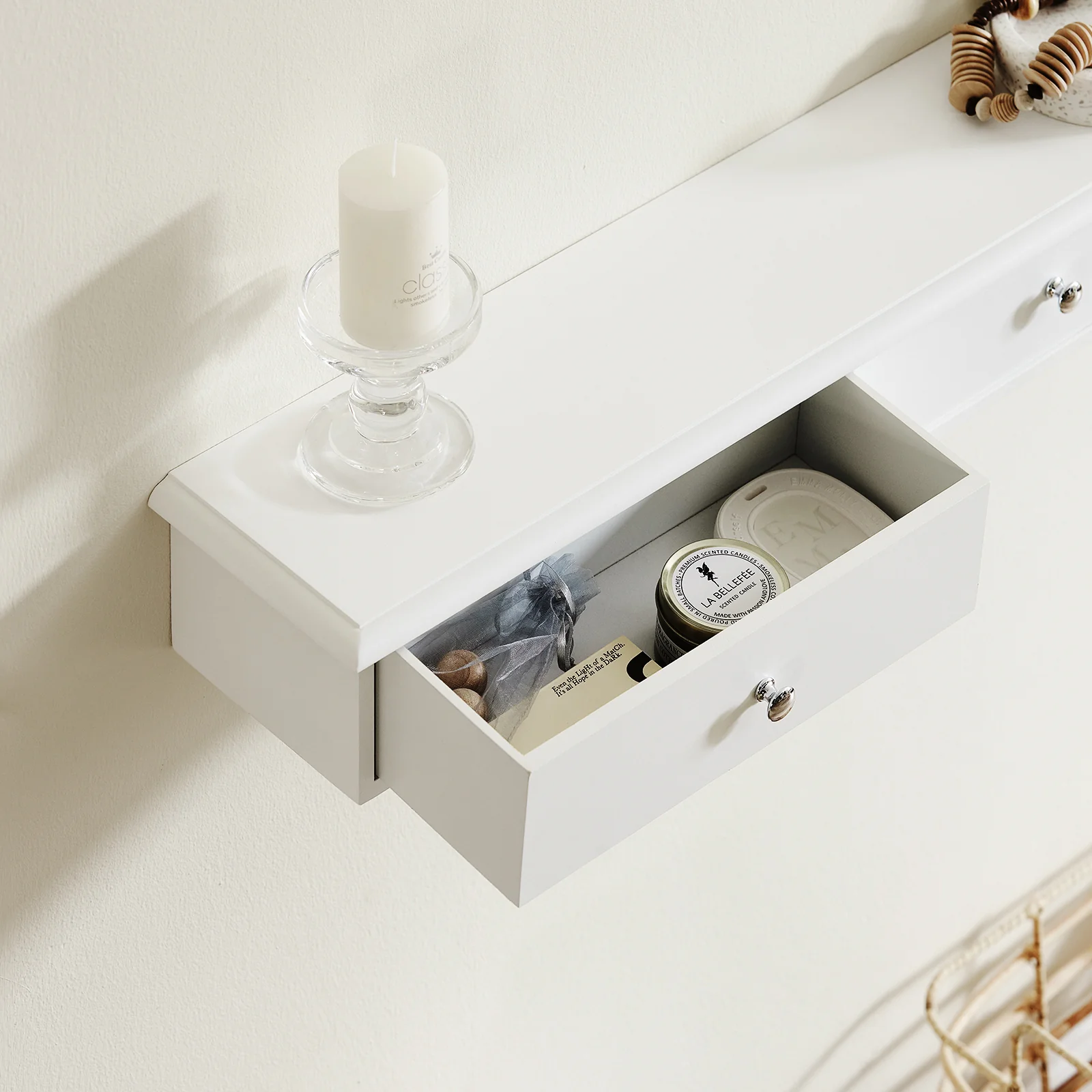 SoBuy FRG43-L-W Estantes de Pared con 3 cajones Blanco - Image 6