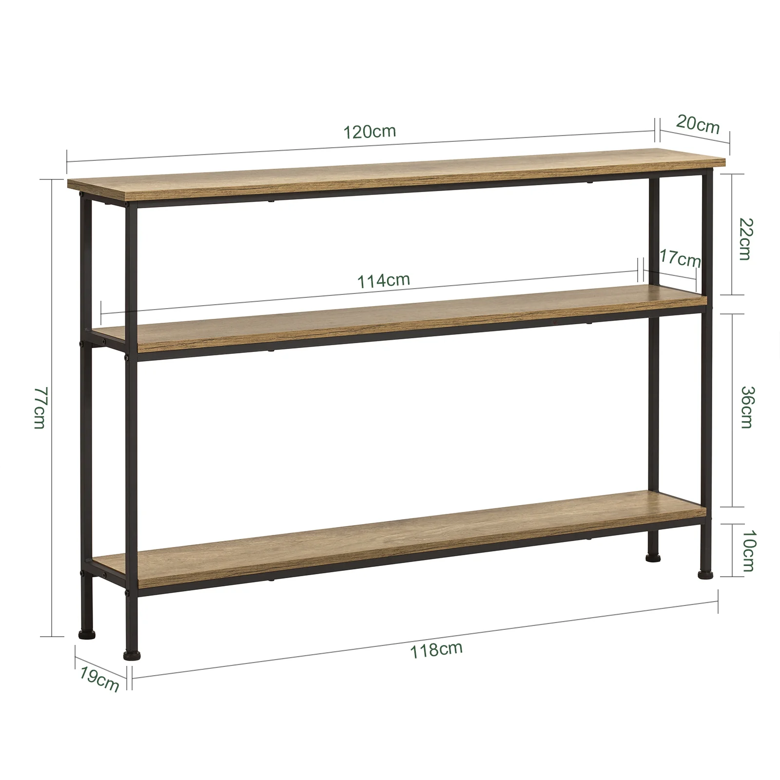 SoBuy FSB49-PZ Mesa de Consola con 3 Niveles - Image 3