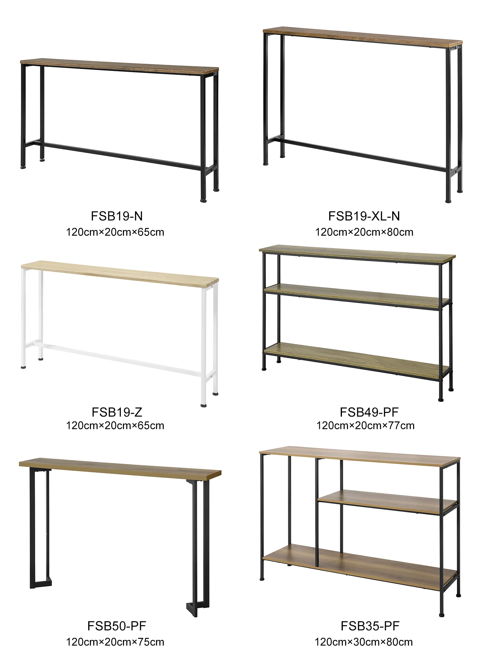 SoBuy FSB50-PF Mesa de Entrada en Estilo Industrial - Image 8