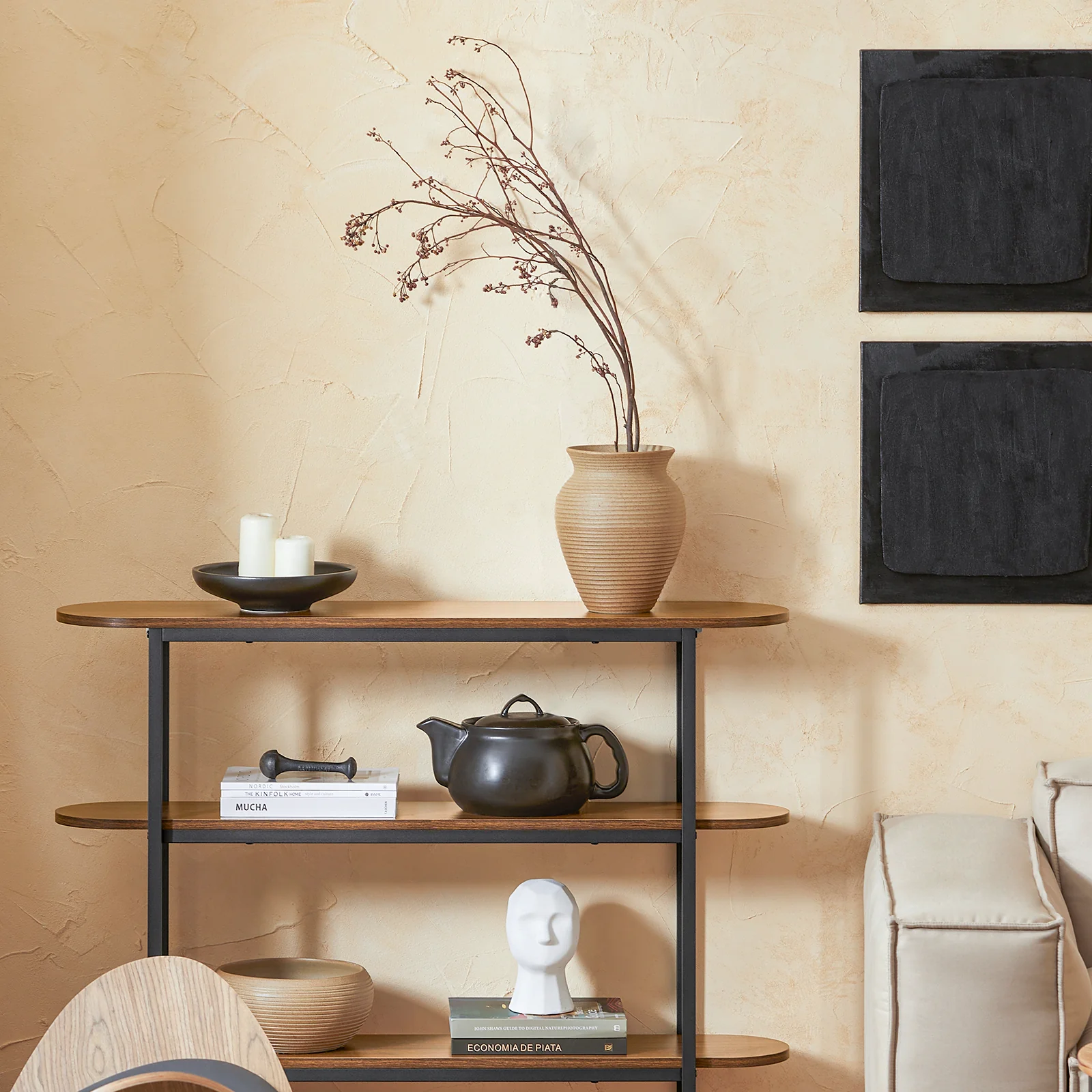 SoBuy FSB67-WS Mesa de Consola con 3 Estantes 110 x 25 x 86 cm - Image 8