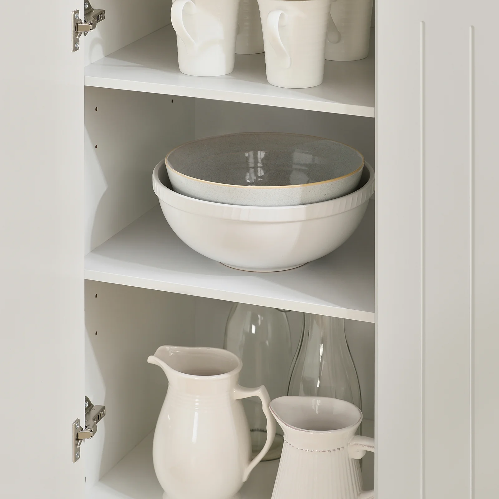 SoBuy FSB75-WN Aparador de Cocina Buffet para Entrada con 3 Puertas y 2 Cajones - Image 6