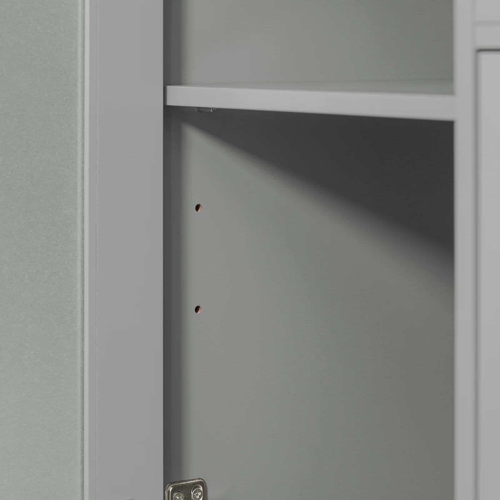 SoBuy FSB78-HG Aparador para Microondas con Ruedas 3 Puertas y un cajón Gris - Image 7