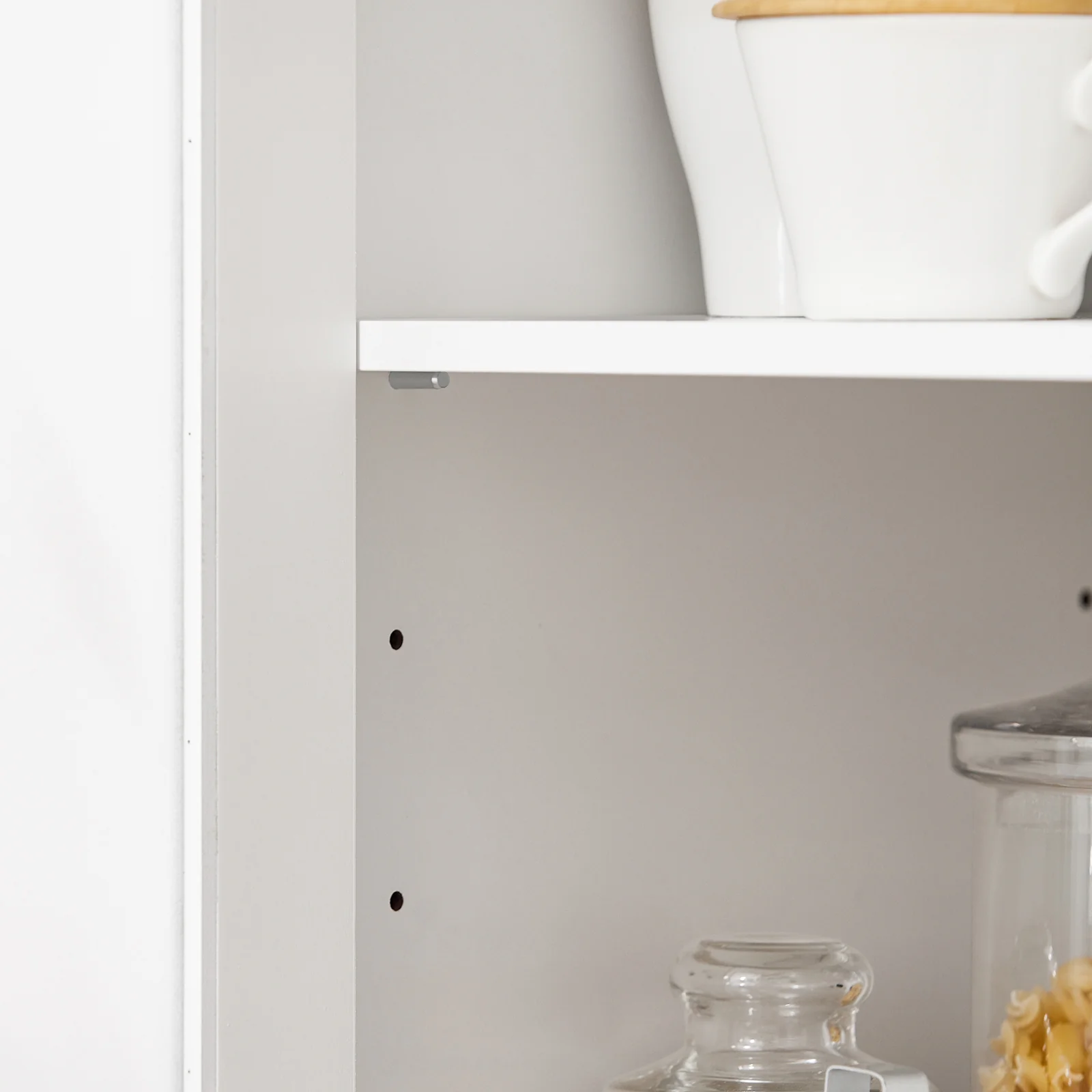 SoBuy FSB78-W Aparador de Cocina para Microondas con Ruedas con 3 Puertas y 1 Cajón - Image 7