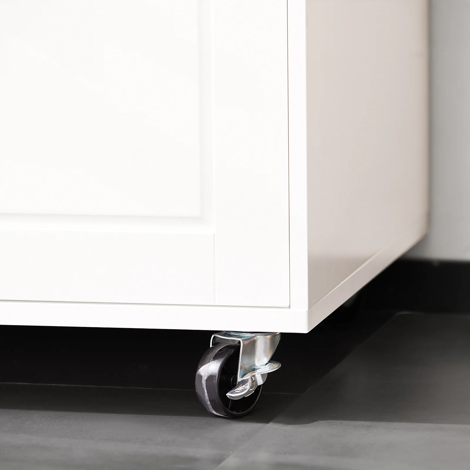 SoBuy FSB78-W Aparador de Cocina para Microondas con Ruedas con 3 Puertas y 1 Cajón - Image 9