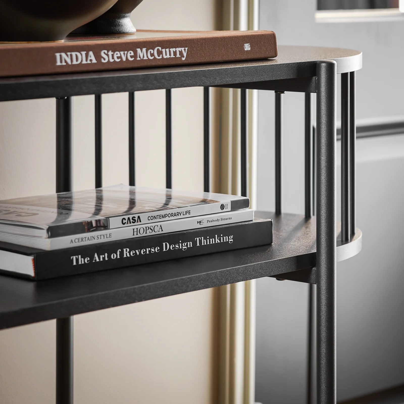 SoBuy FSB90-SCH Mesa de Consola con 3 Niveles Estructura de Metal Negro - Image 7