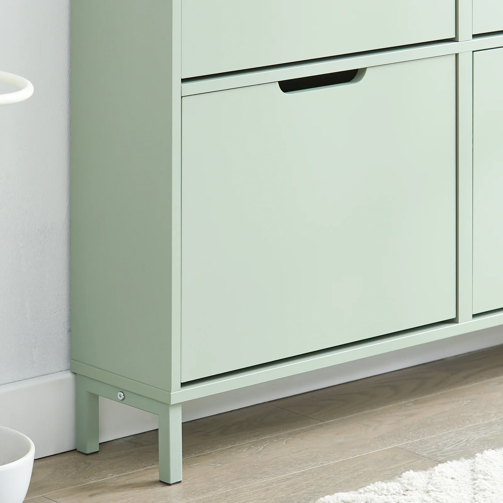 SoBuy FSR100-GR Zapatero Estrecho con 4 Solapas 100 x 19 x 90 cm Verde - Image 9