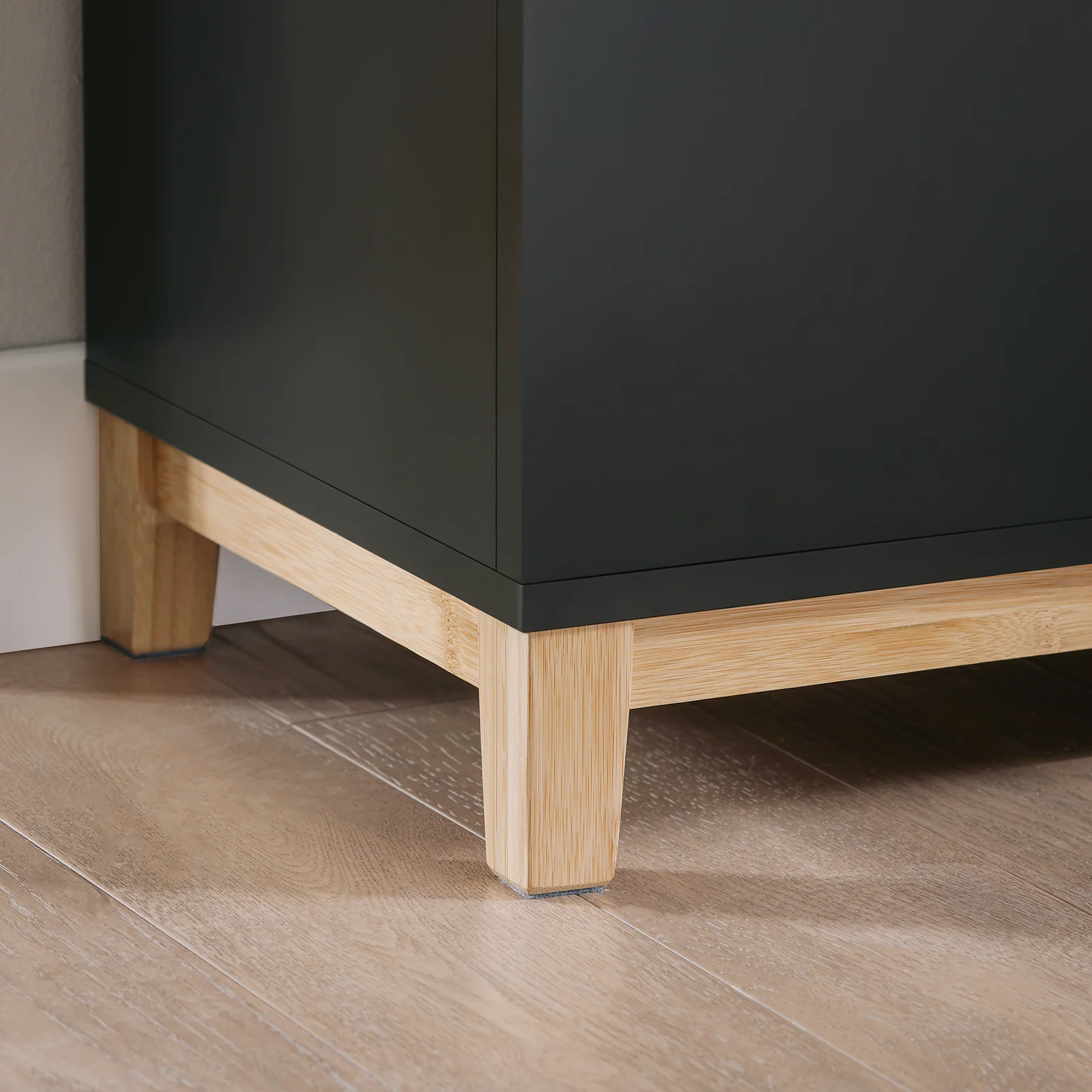 SoBuy FSR117-SCH Banco de almacenamiento con 2 Puertas Negro - Image 9