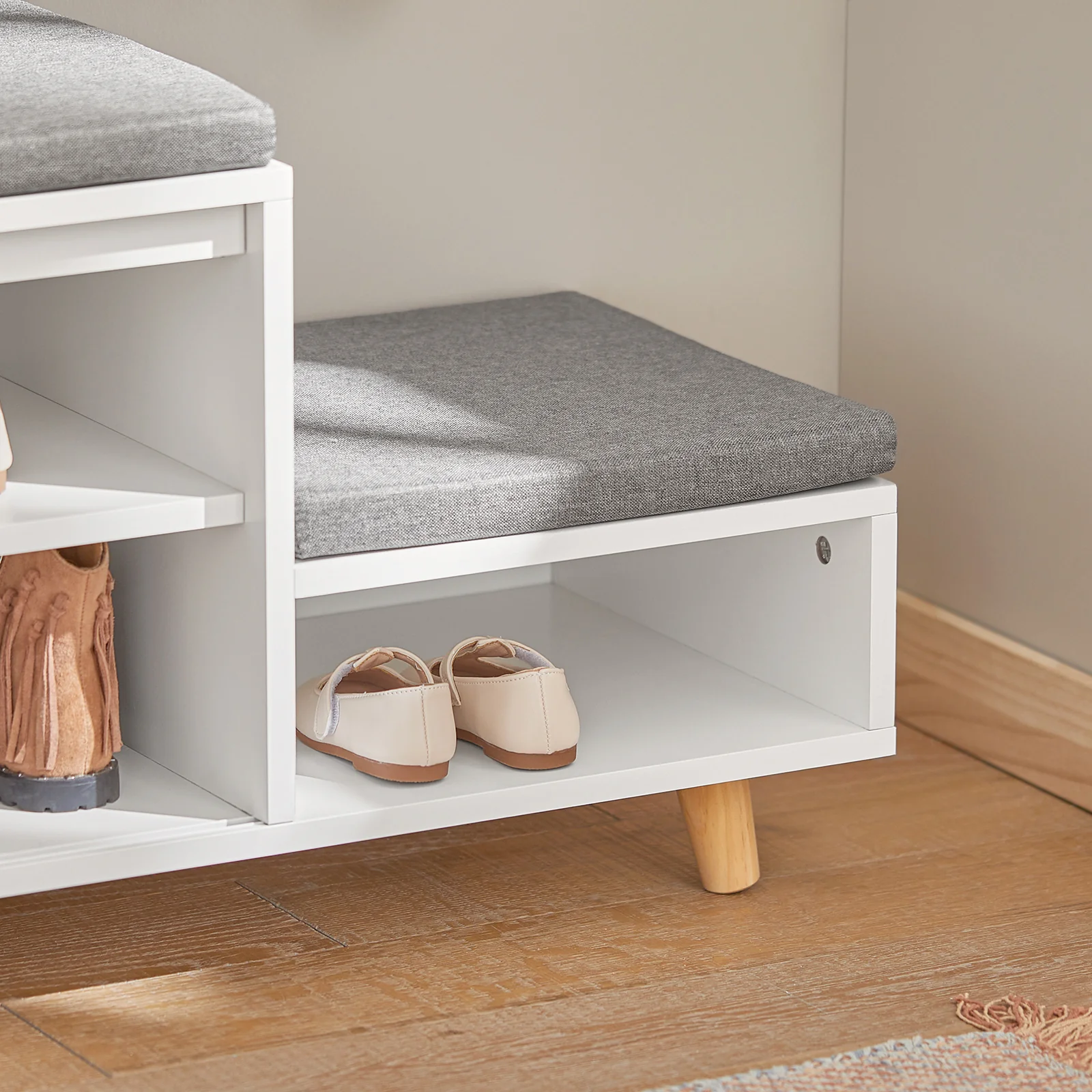SoBuy FSR125-WN Banco Zapatero con 2 Estantes y 1 Puerta Corredera - Image 10