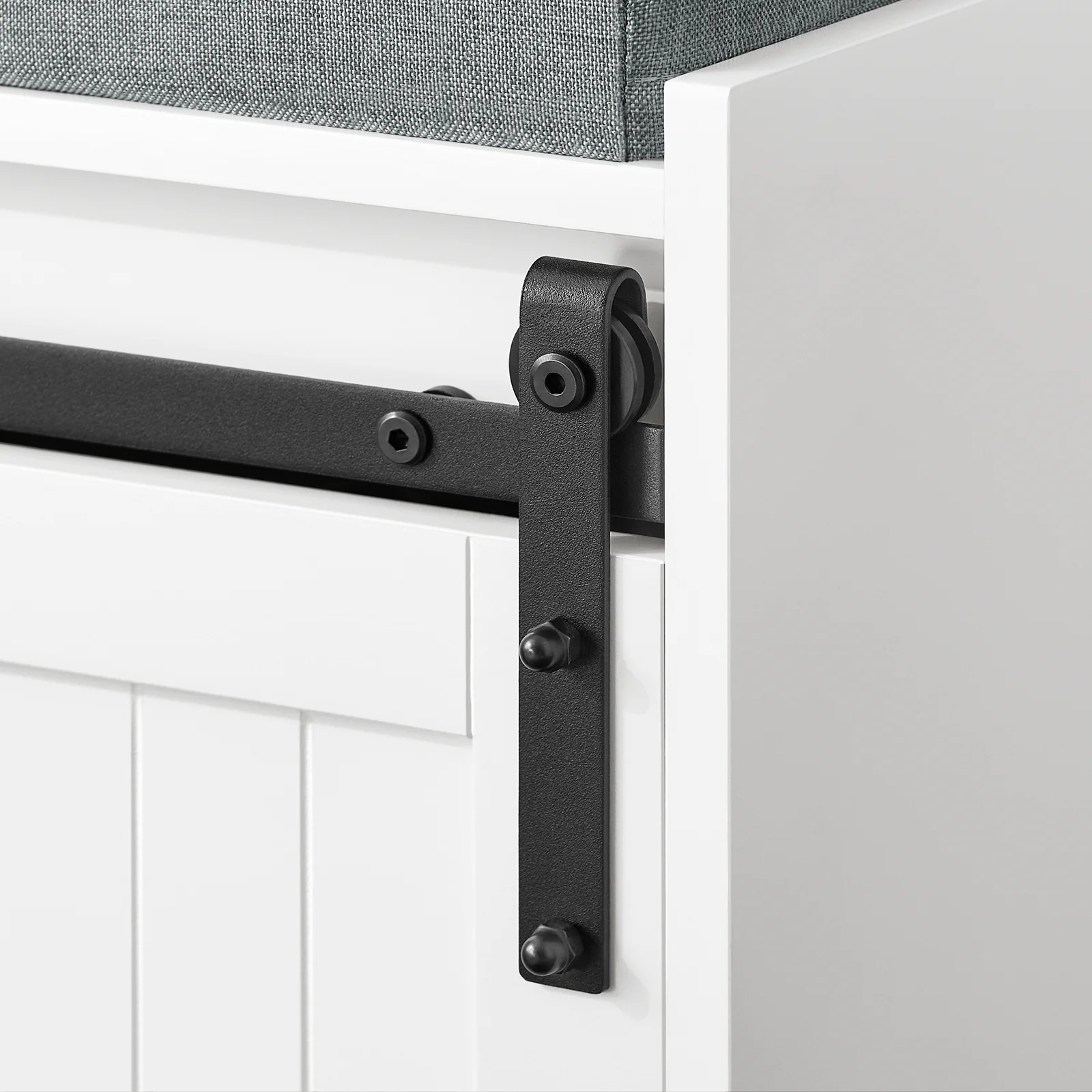 SoBuy FSR133-K-W Banco Zapatero con 2 puertas corrediza de granero - Image 8