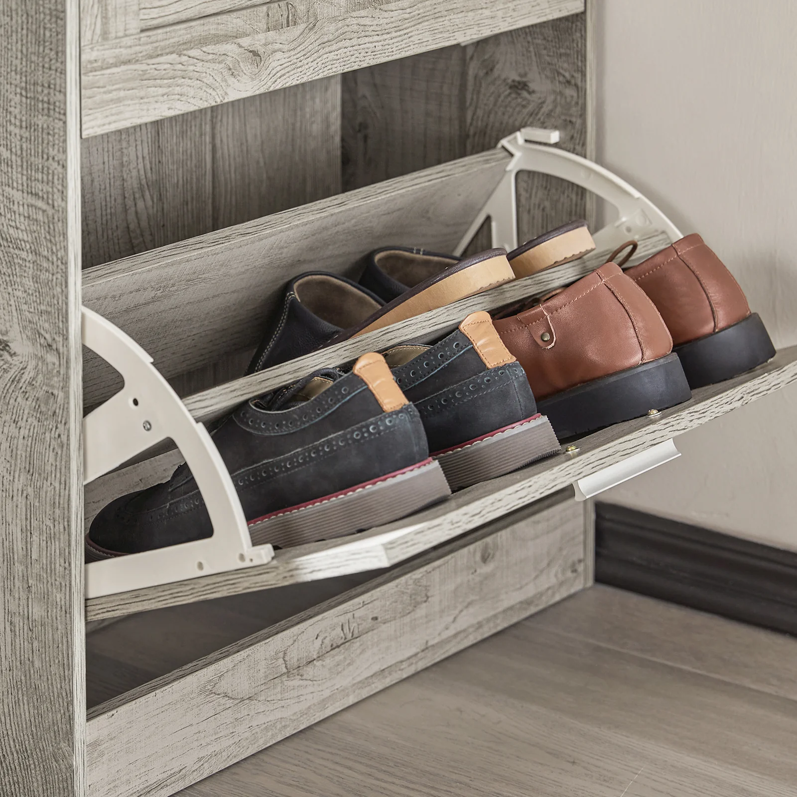 SoBuy FSR137-HG Zapatero con 2 Solapas Gris - Image 8