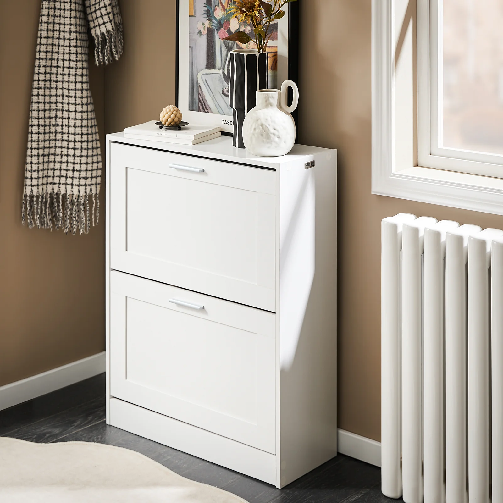 SoBuy FSR137-W Zapatero estrecho con 2 Solapas 60x25 x80cm Blanco - Image 6