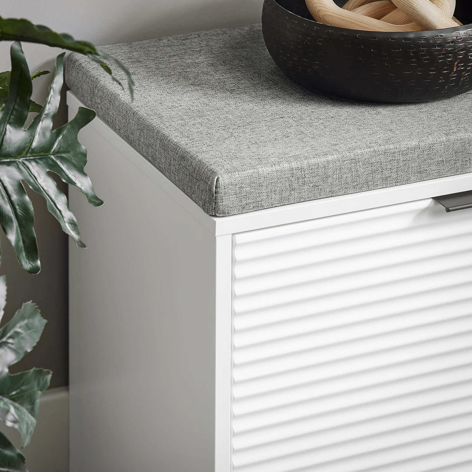 SoBuy FSR147-W Banco Zapatero con 2 Solapas 105 x 35 x 48 cm Blanco - Image 9