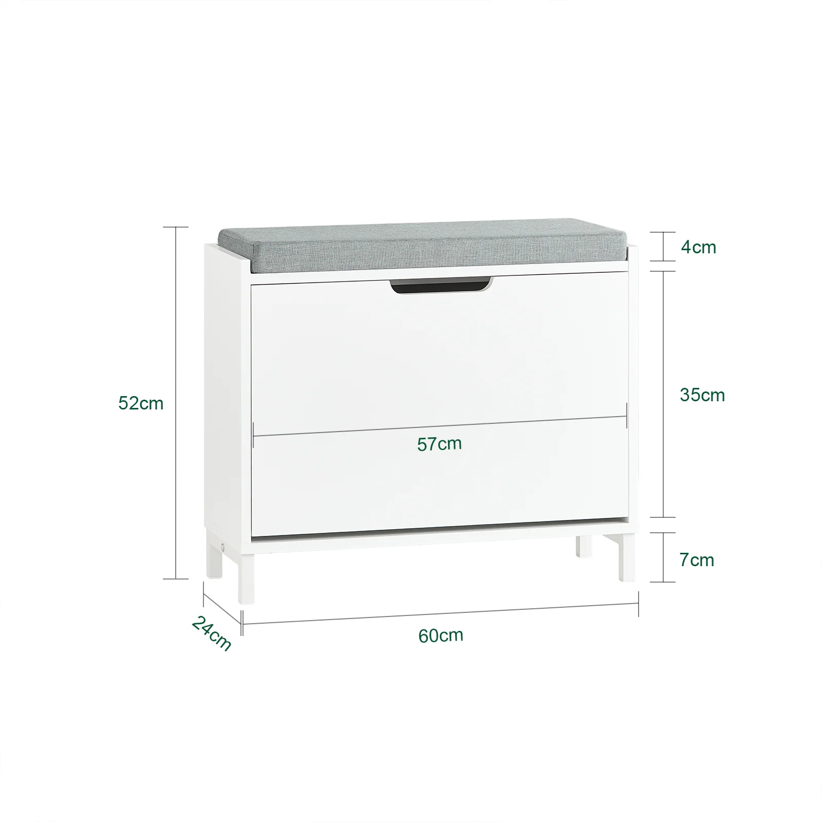 SoBuy FSR151-K-W Banco Zapatero Pequeño con 1 Solapa - Image 3