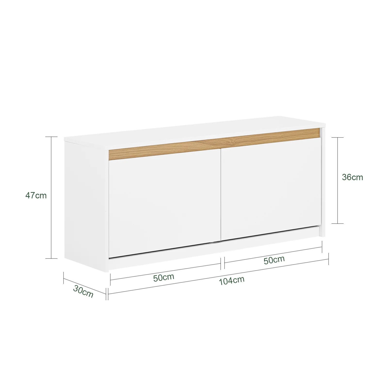 SoBuy FSR171-W Banco Zapatero con 2 Solapas para Entrada Dormitorio Blanco - Image 3