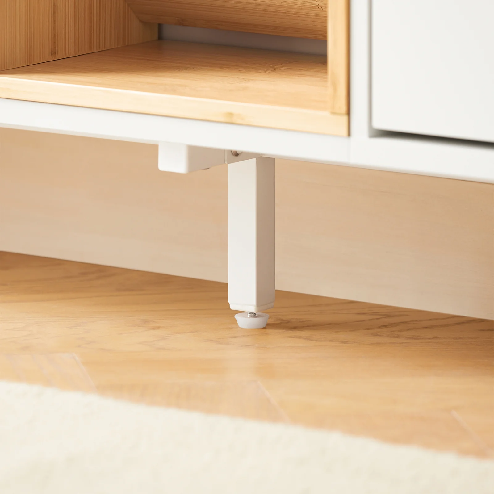 SoBuy FSR183-WN Zapatero con 4 Puertas y 3 Compartimentos Abiertos Blanco Madera - Image 7