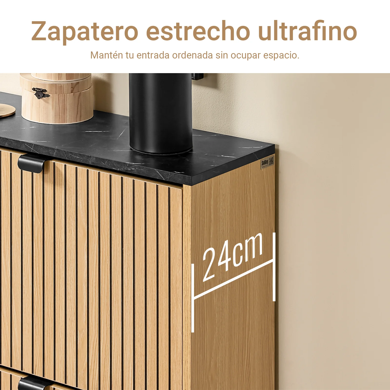SoBuy FSR202-N Zapatero Estrecho de Entrada Recibidor con Cajones Estilo Nórdico - Image 5