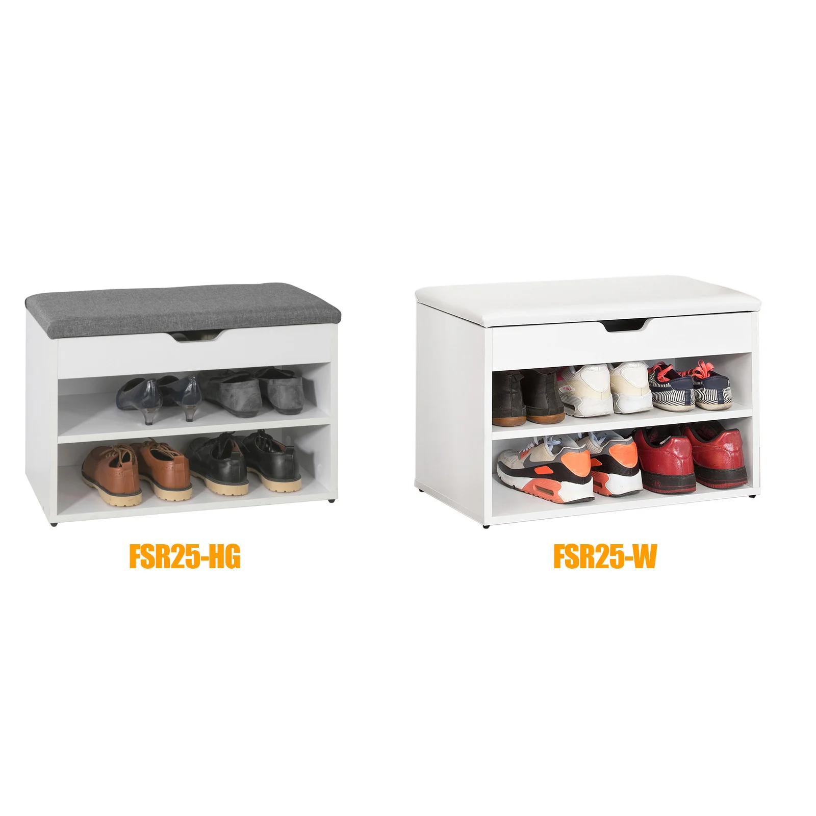 SoBuy FSR25-W Banco zapatero con asiento de PU Blanco - Image 9