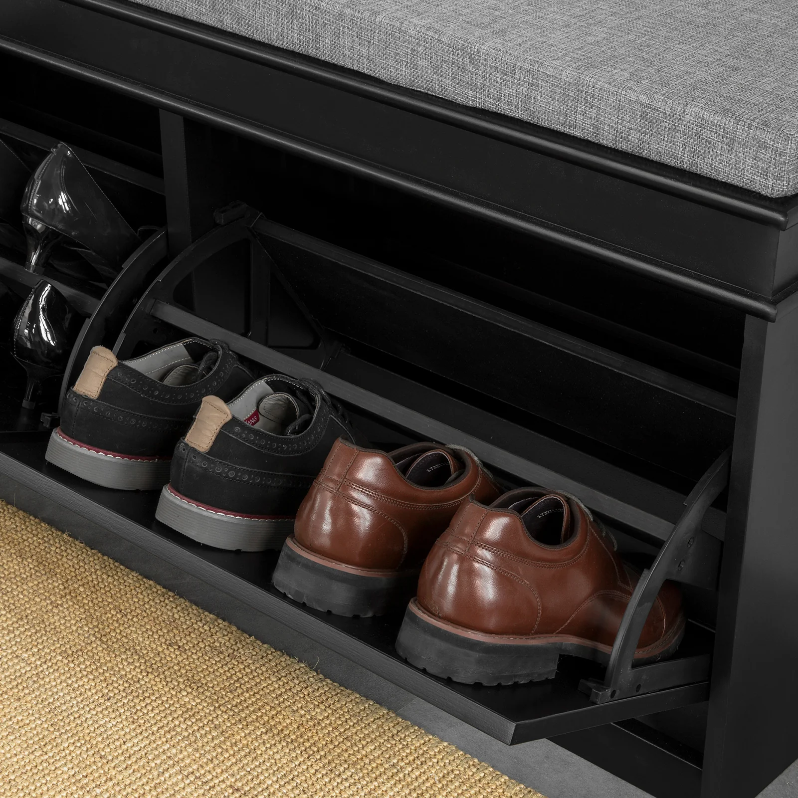 SoBuy FSR64-SCH+FRG282-SCH Zapatero + Perchero Estilo Moderno - Image 8