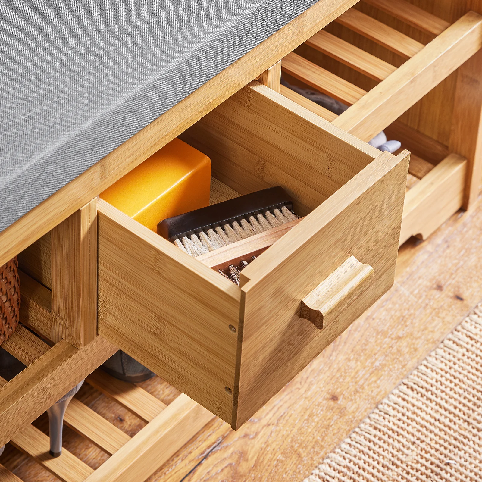SoBuy FSR75-N Banco Zapatero con 1 cajón y 2 Estantes - Image 7