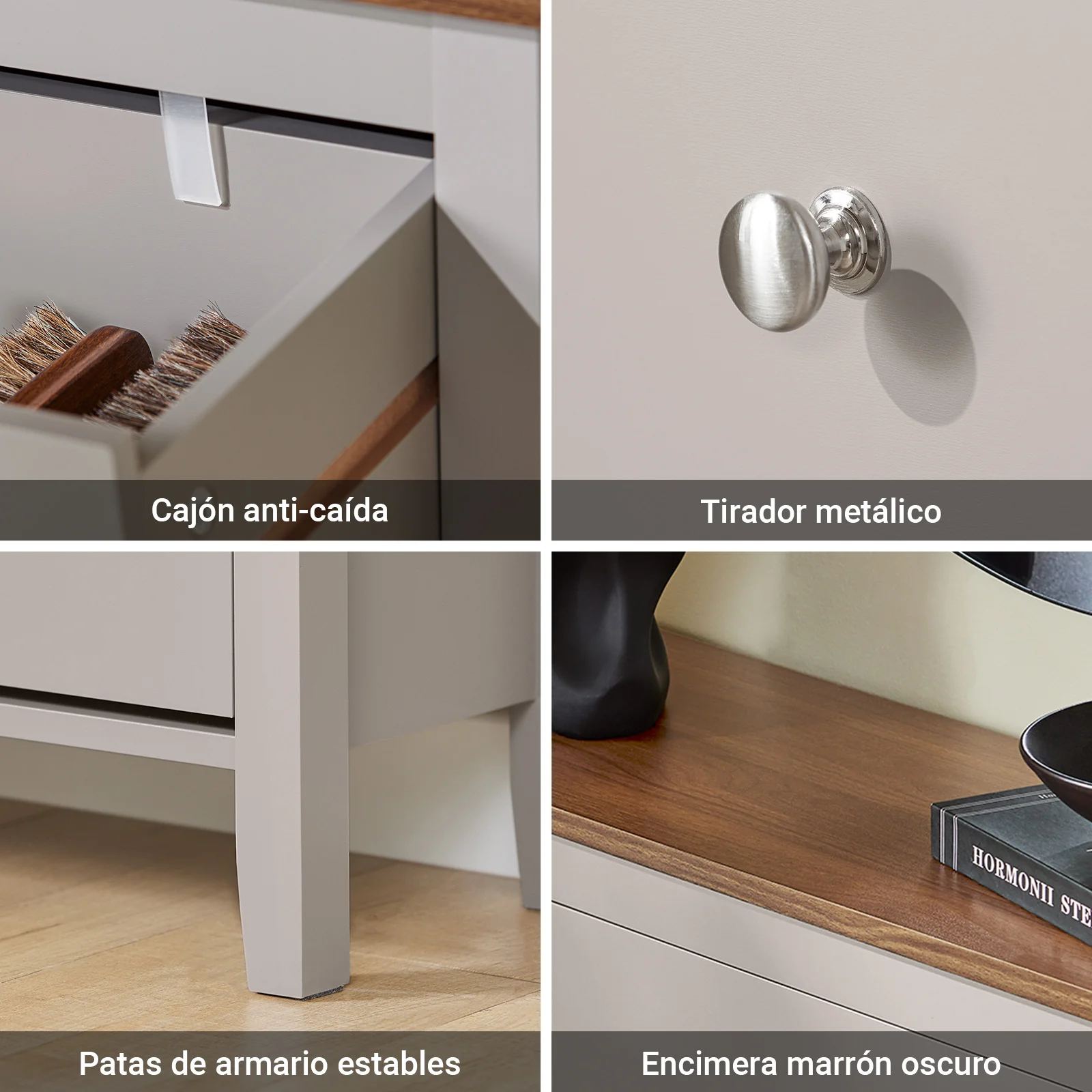 Preventa-SoBuy FSR89-KA Zapatero con Cajón y 2 solapas para 12 Pares Marrón Claro - Image 7