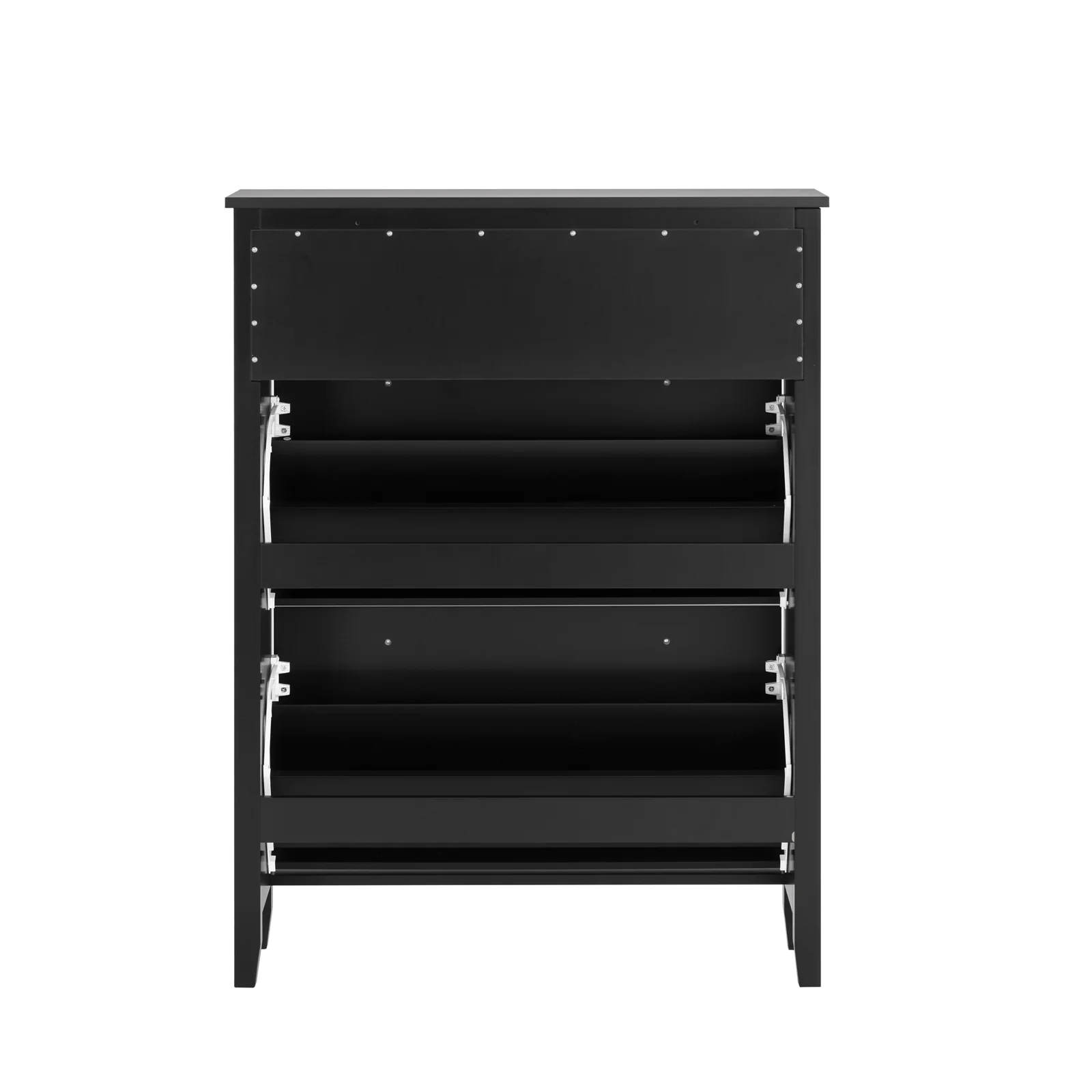 SoBuy FSR89-SCH Zapatero con 2 solapas y un cajón grande Negro - Image 4
