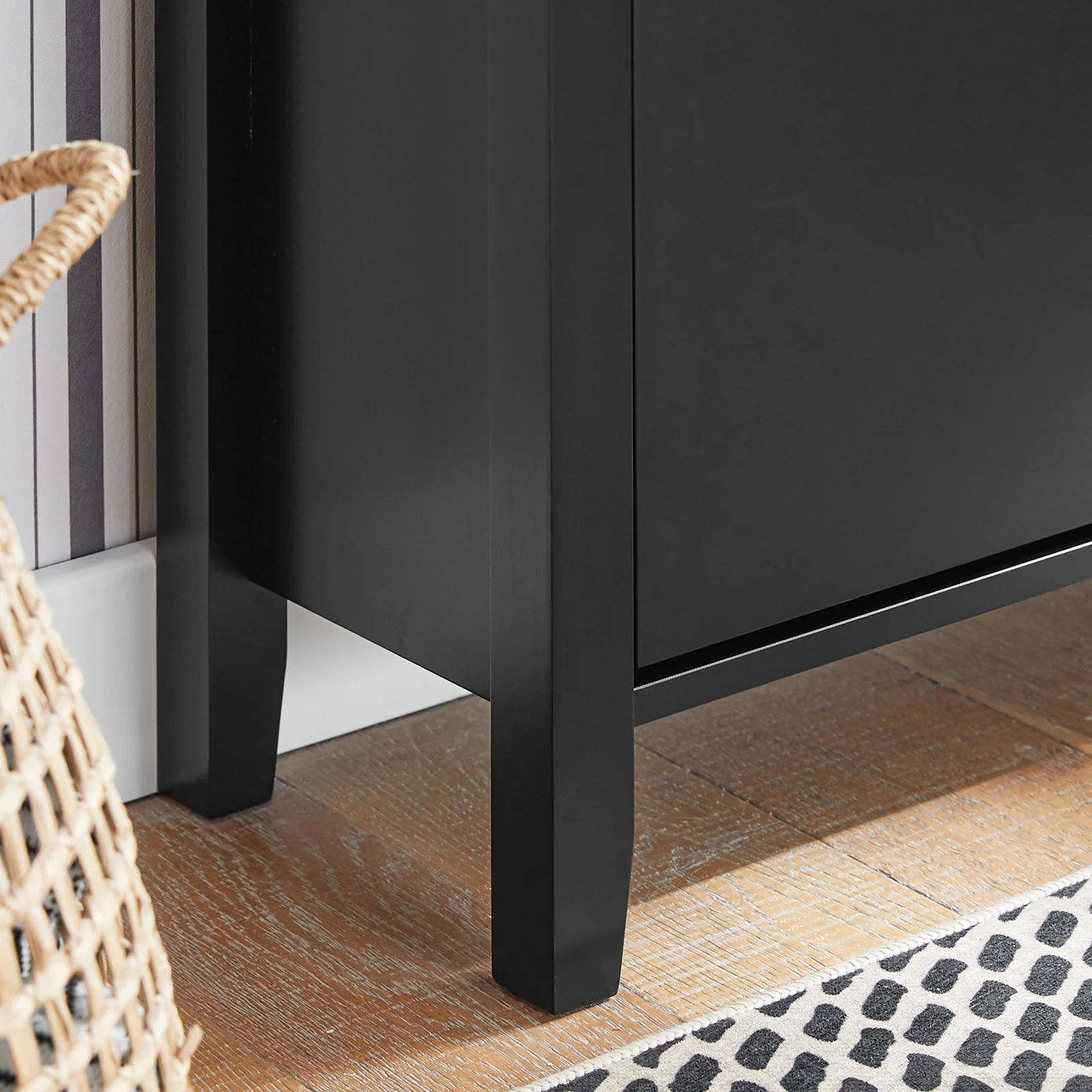 SoBuy FSR89-SCH Zapatero con 2 solapas y un cajón grande Negro - Image 9
