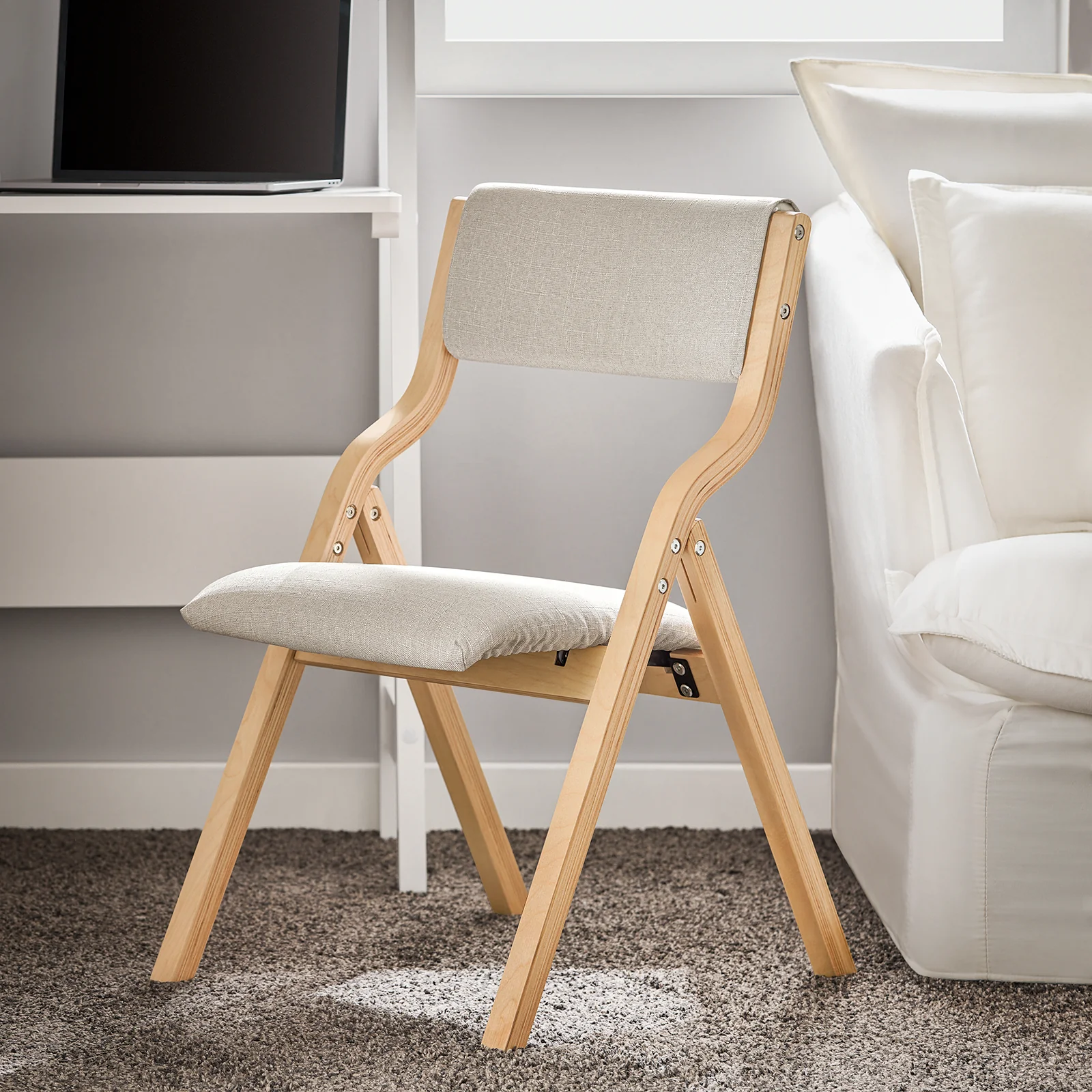 SoBuy FST40-HG Silla Plegable de Madera para Comedor Oficina Gris 40x45 cm - Image 9