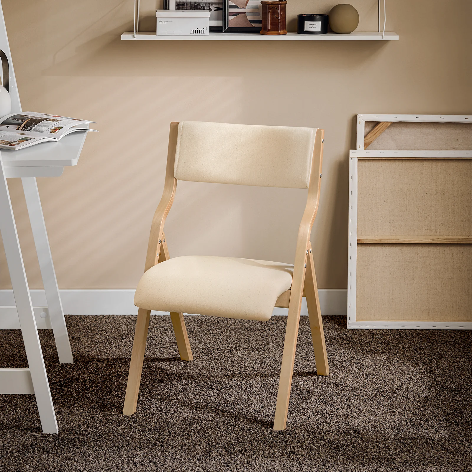 SoBuy FST40-Wx4 Lote de 4 Silla Plegable 48x58x78 cm Beige - Image 7