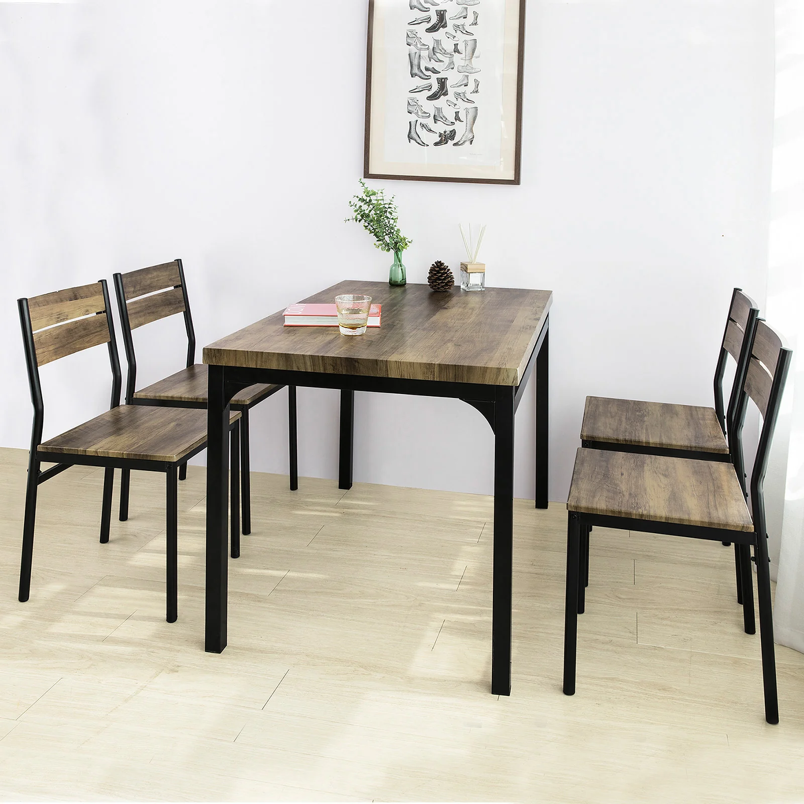 SoBuy FST72-Nx4 4 Sillas de Comedor Restaurante Sala Cocina - Image 4