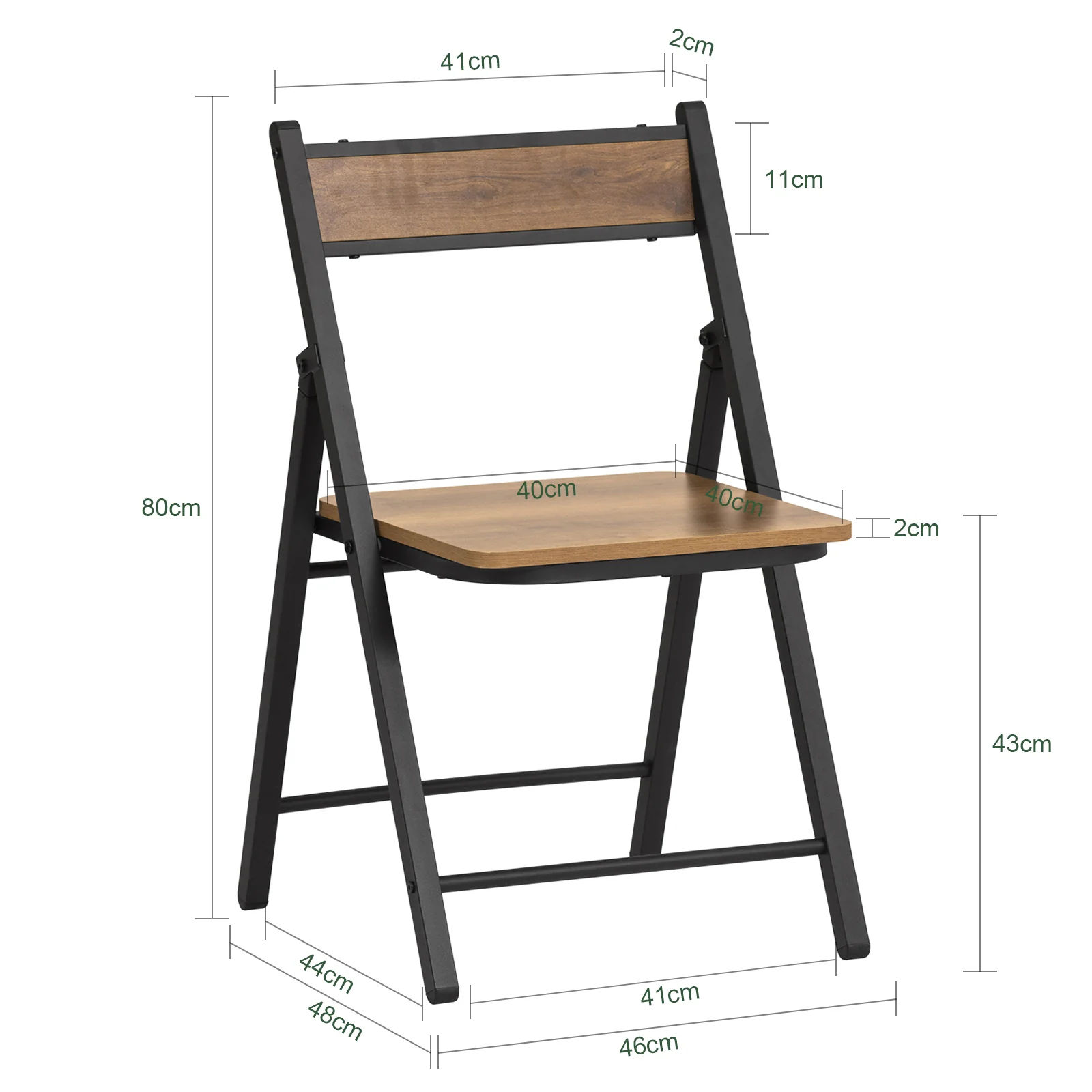 SoBuy FST88-PF Silla Plegable Madera - Image 3