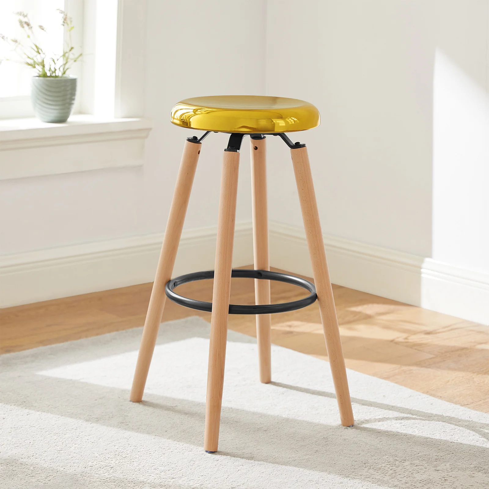 SoBuy FST89-G  Taburete de bar con reposapiés - Image 4