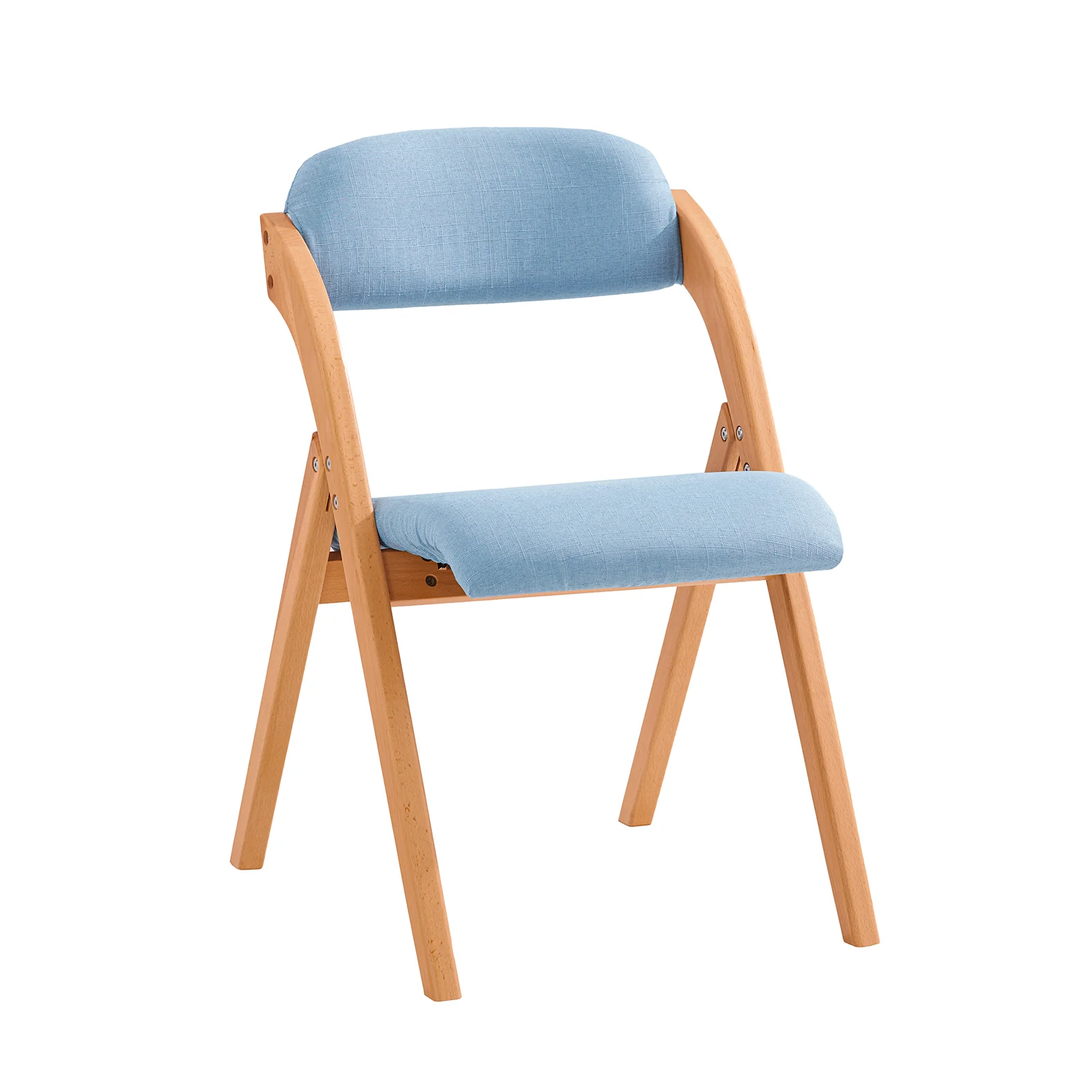SoBuy FST92-BL Silla Plegable de Madera con Asiento y Respaldo