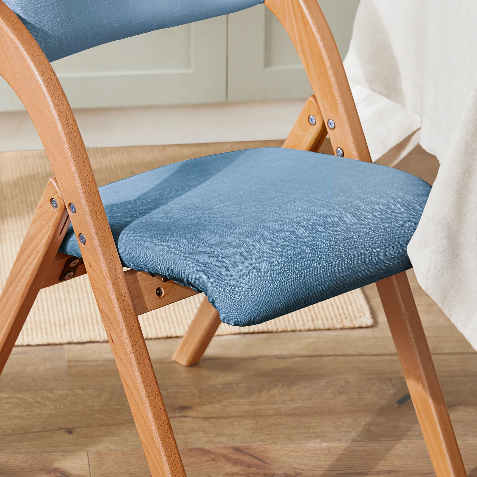SoBuy FST92-BLx2 Lote de 2 Sillas Plegables de Madera con Asiento y Respaldo - Image 7