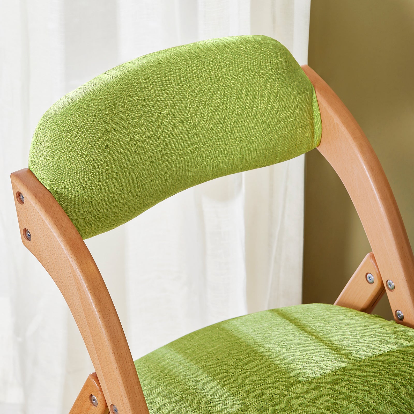 SoBuy FST92-GR Silla Plegable de Madera con Asiento y Respaldo Verde - Image 7