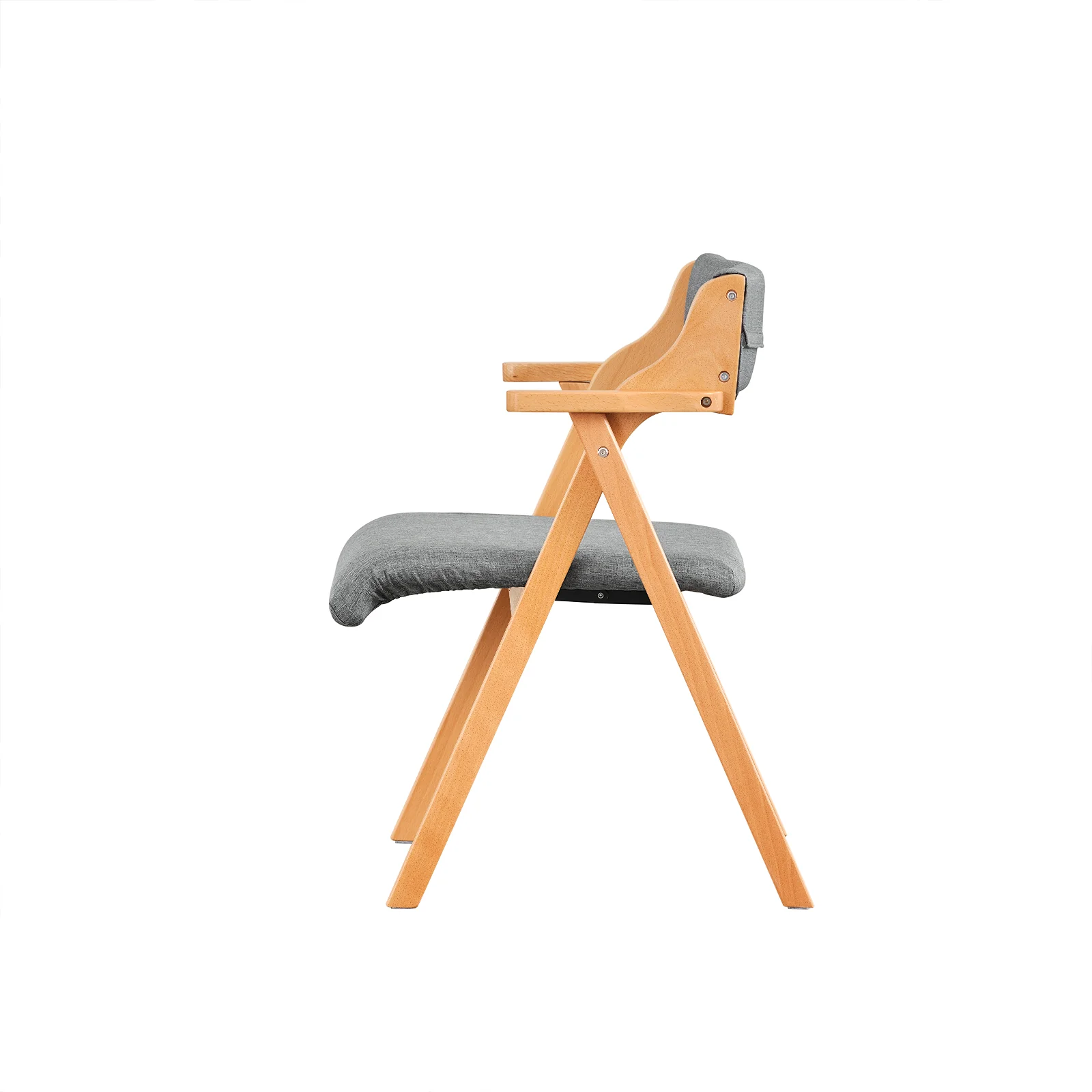 SoBuy FST98-HG Silla de Madera con Cojín para Comedor Plegable y Montada Gris - Image 9