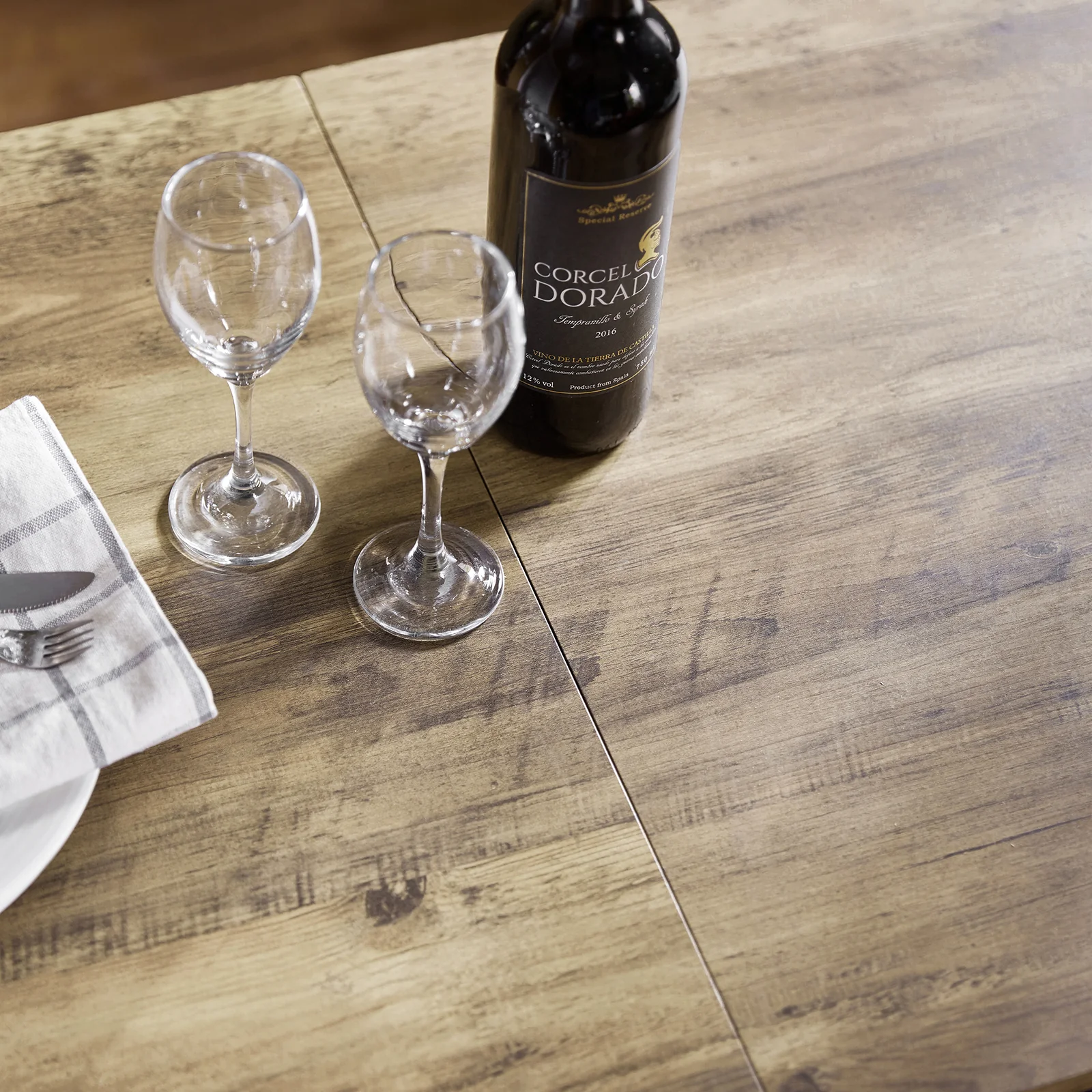 SoBuy FWT62-N Mesa de comedor Plegable con 3 Estantes Madera 180x60x77cm - Image 8