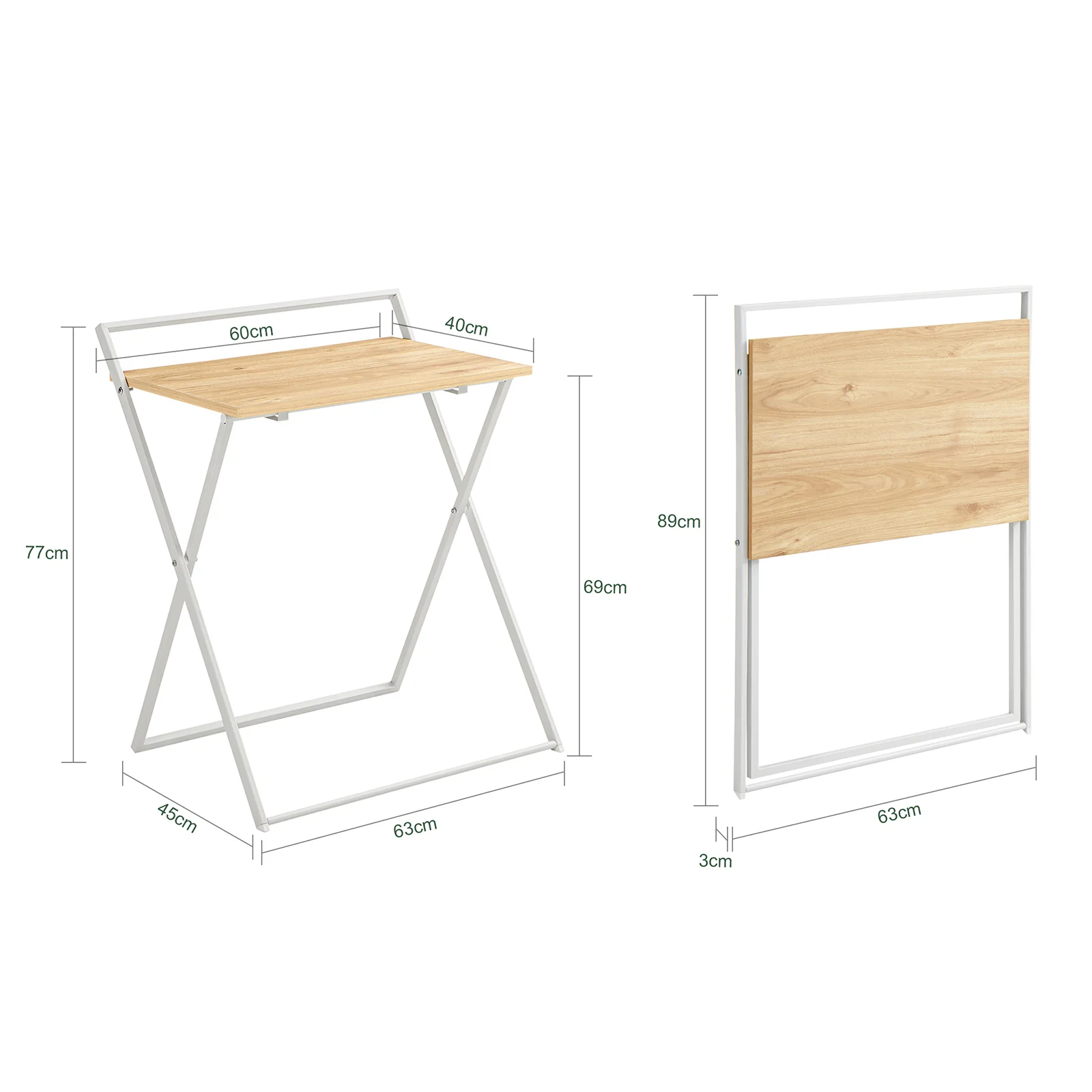 SoBuy FWT88-WN Mesa Escritorio Plegable - Image 3