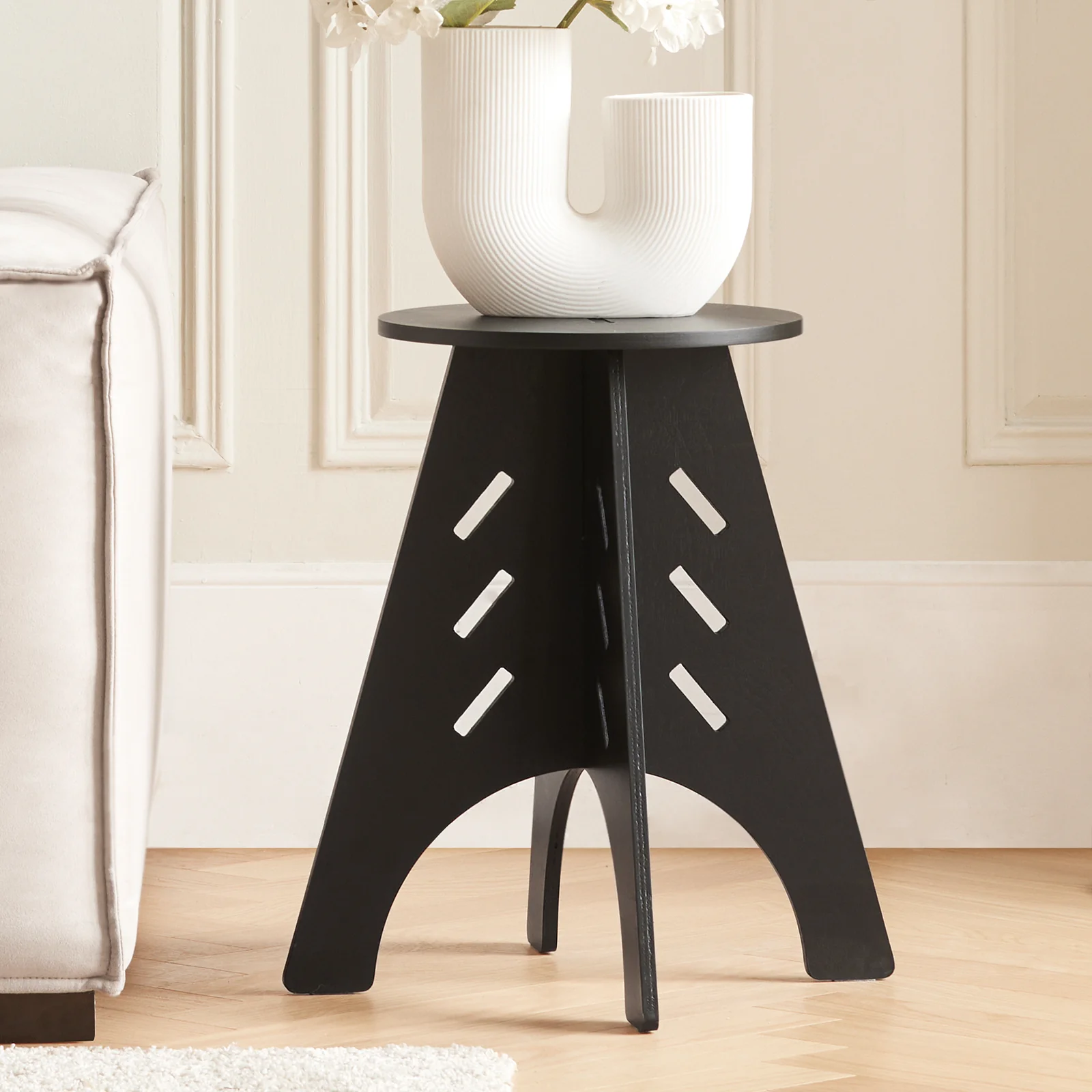 SoBuy HFBT01-K-SCH Mesa Auxiliar con Juntas de Espiga Negro - Image 9