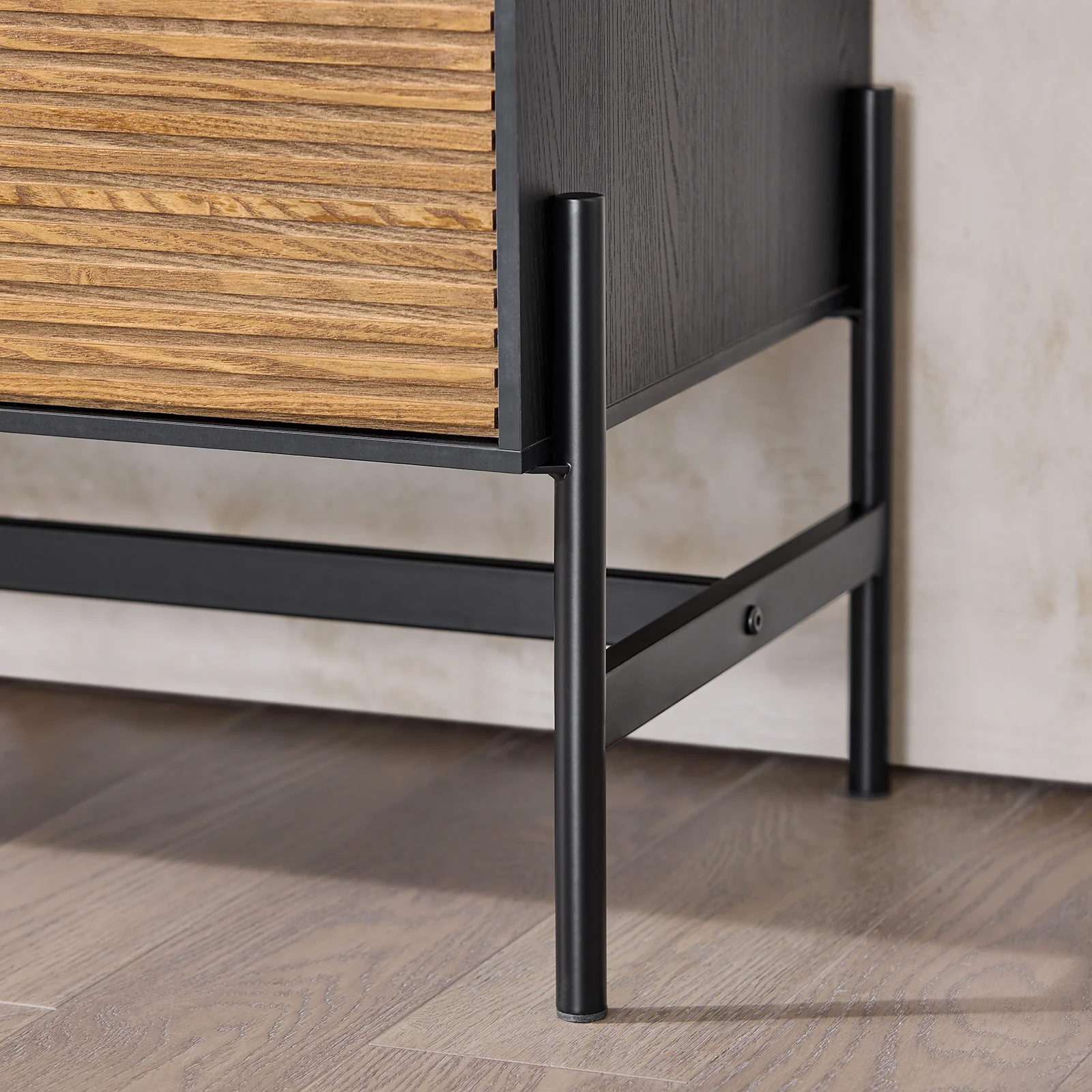 SoBuy HFSB02-SCH Aparador de Cocina Recibidor Buffet con 1 Puerta y 3 Cajones - Image 8